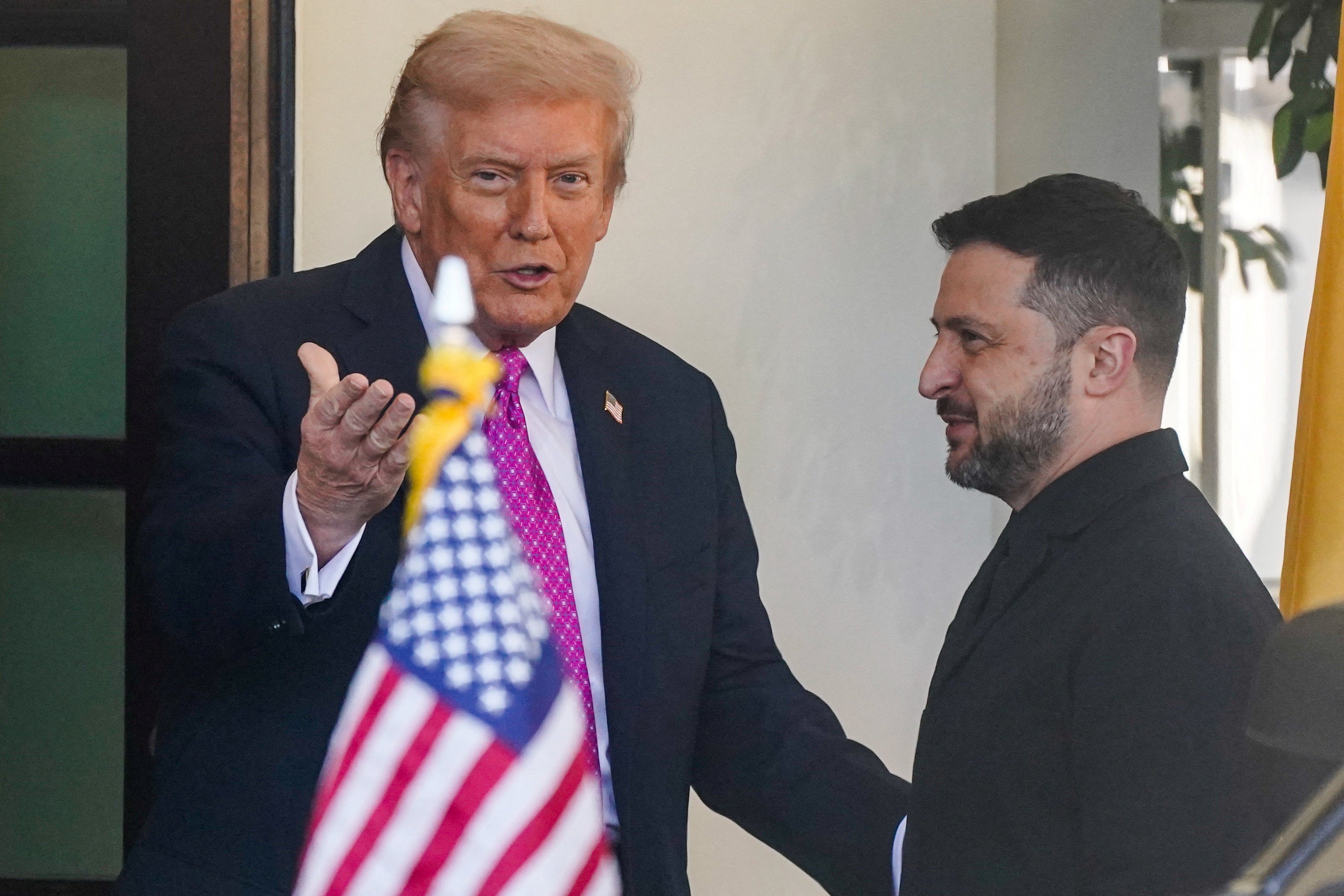 Donald Trump and Volodymyr Zelensky once got into a shouting match in the White House. But the mood on Friday was vastly different.
