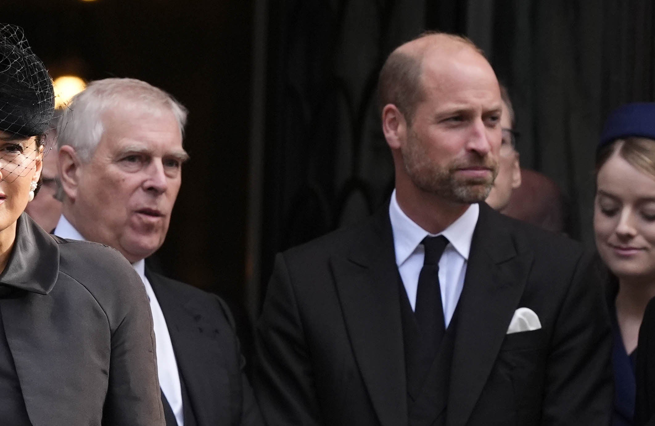 Andrew was snubbed by the Prince of Wales while leaving the Duchess of Kent’s requiem mass in September