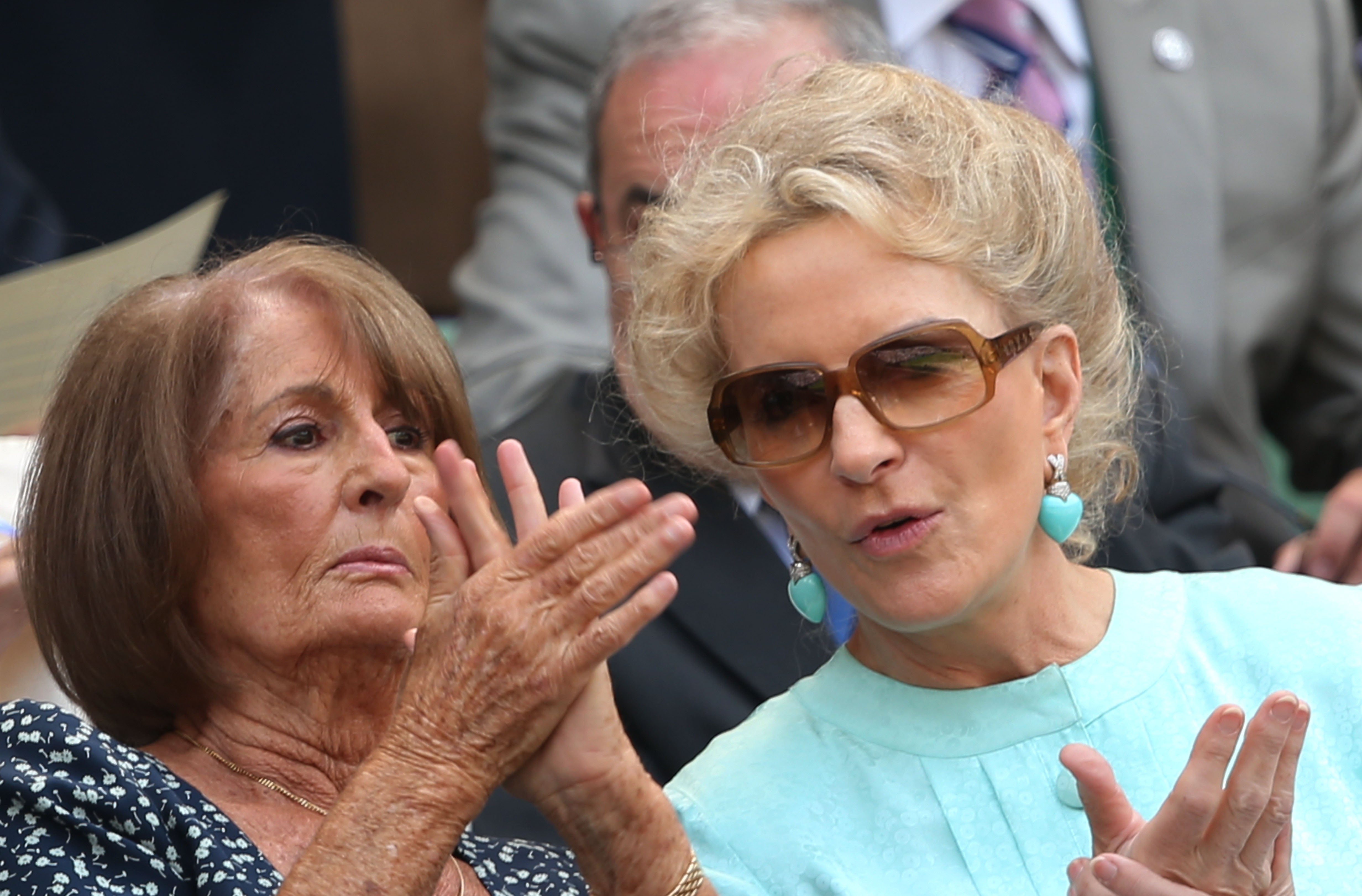 Princess Michael of Kent and Lady Annabel Goldsmith at Wimbledon