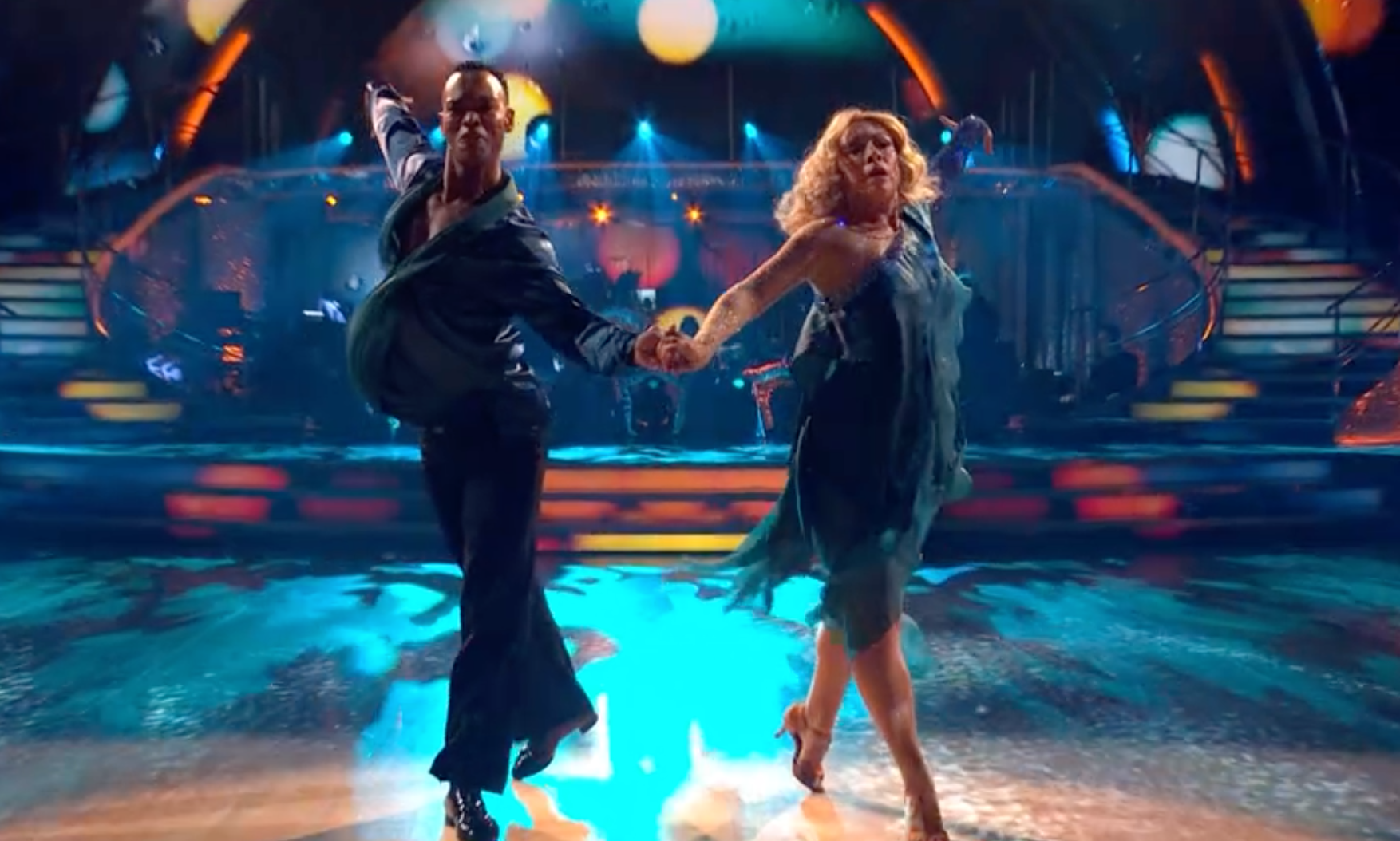 Alex Kingston and Johannes Radebe dancing on ‘Strictly’