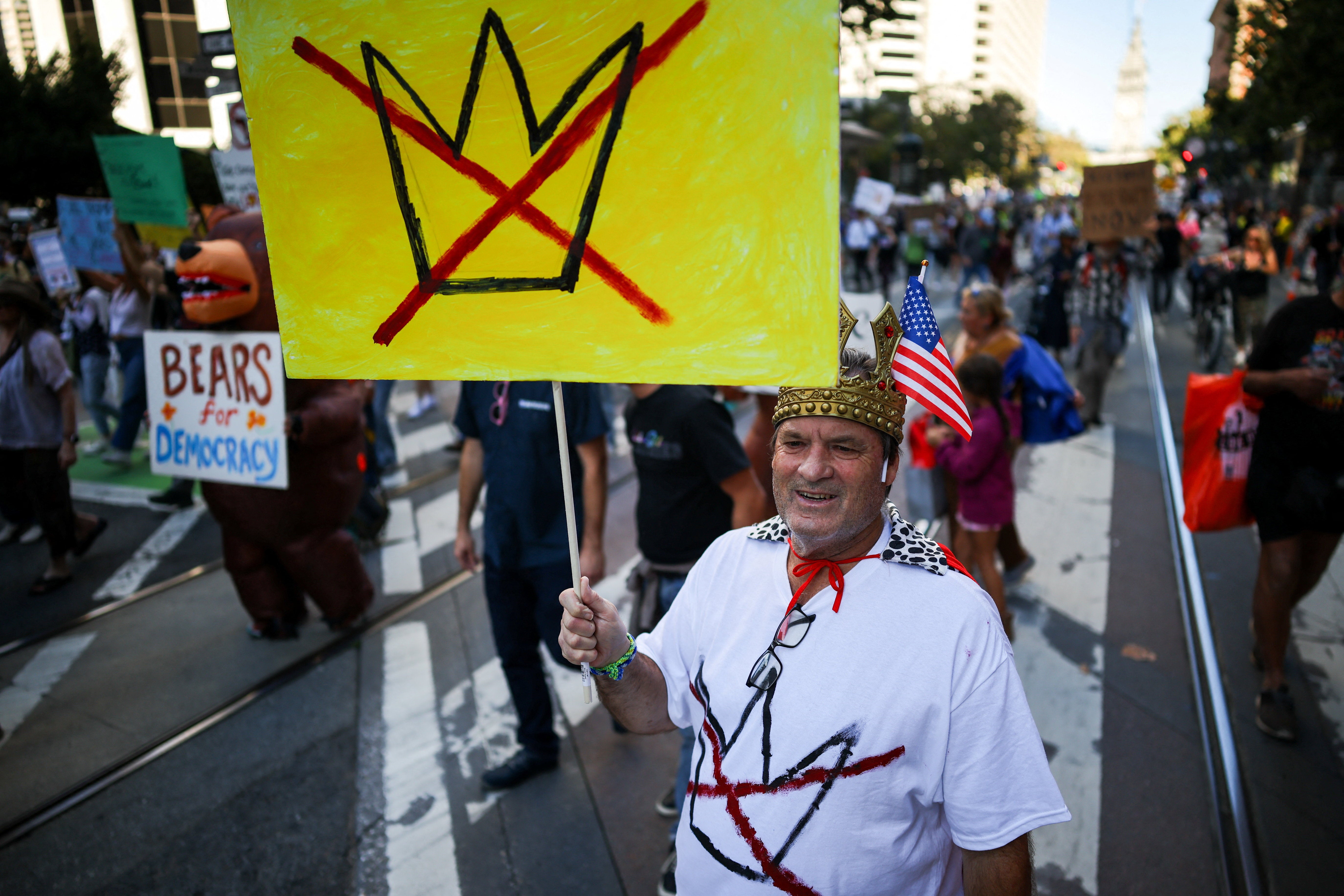 Saturday’s No Kings protests drew even more people than their first iteration this summer