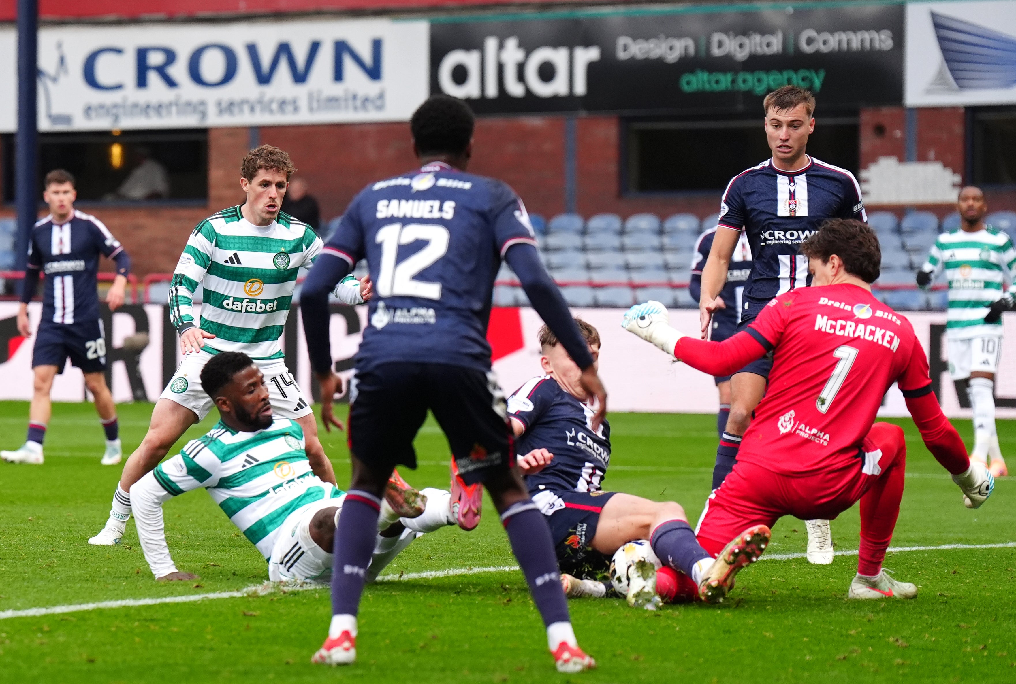 Celtic were kept at bay by a battling Dundee