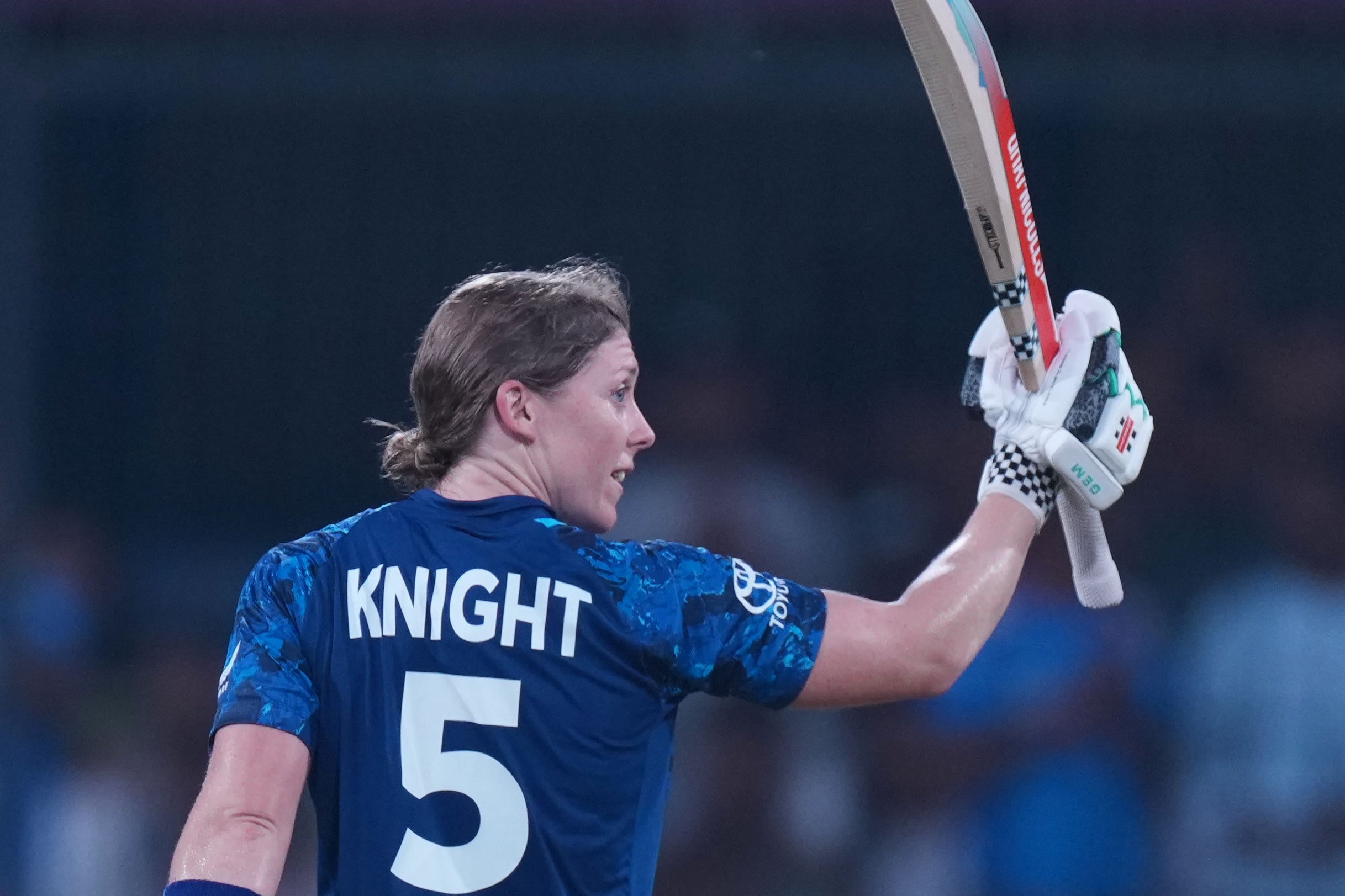 Heather Knight marked her 300th international appearance with a century