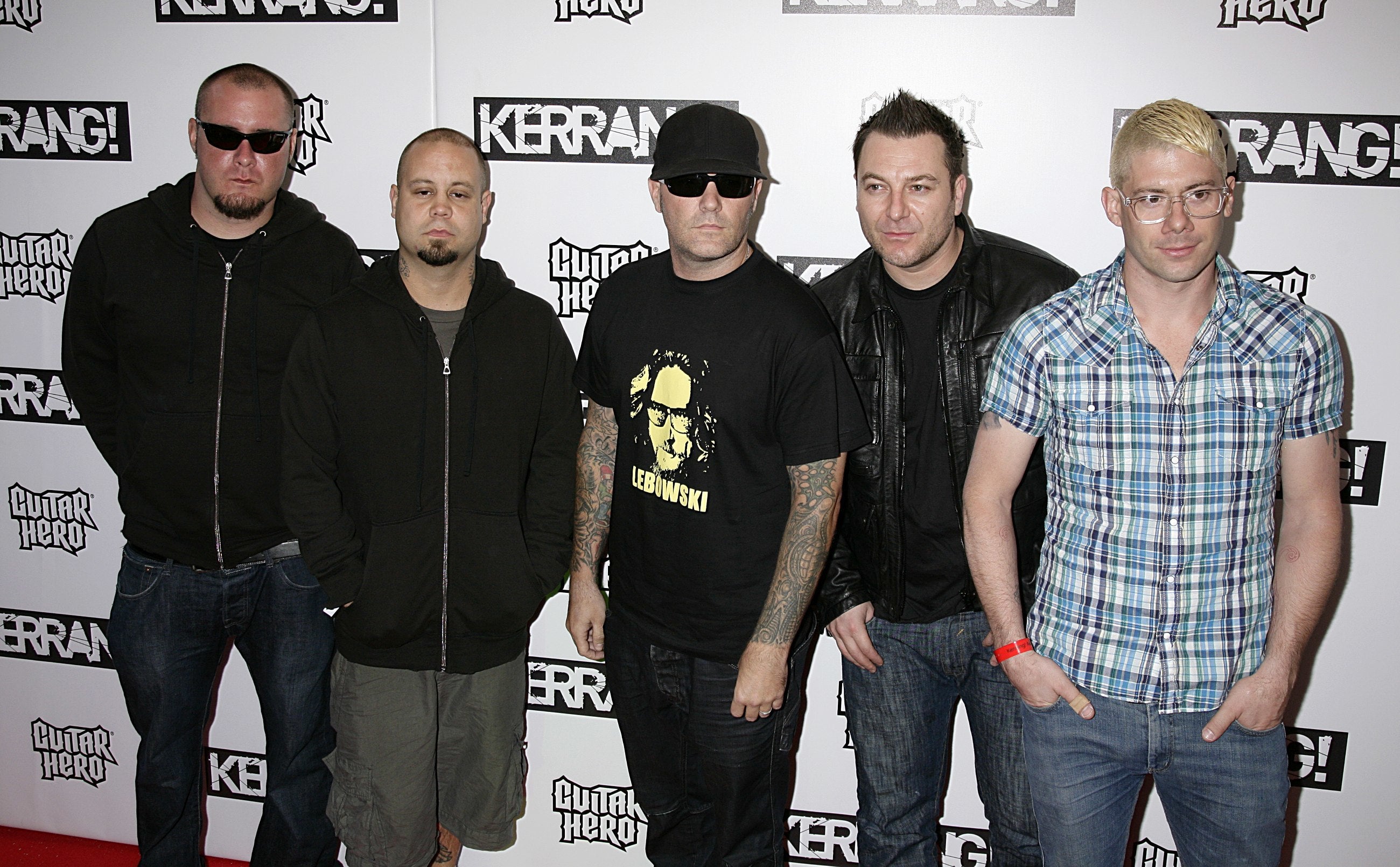 Sam Rivers, John Otto, Fred Durst, DJ Lethal and Wes Borland of Limp Bizkit pictured in 2009