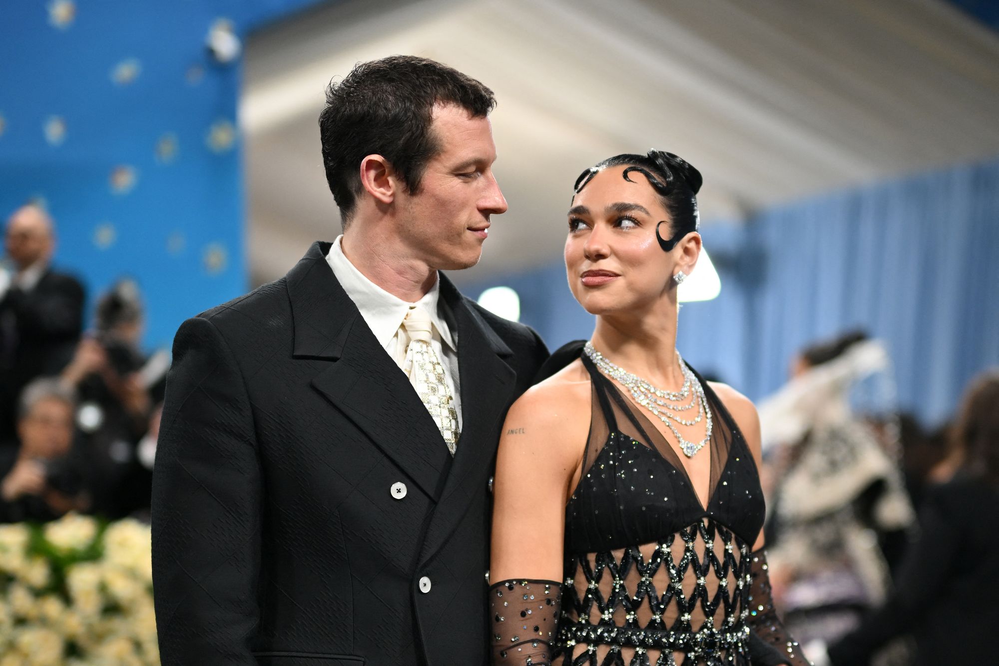 Turner and Lipa photographed at the Met Gala