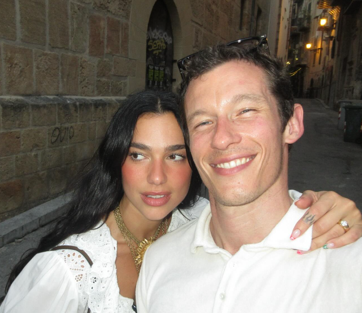 Dua Lipa and Callum Turner pictured holidaying in Italy