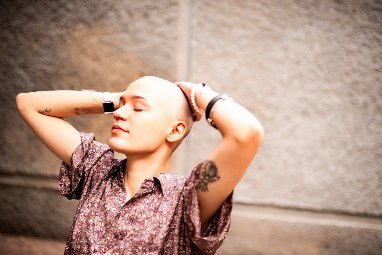 Women without hair, whether voluntarily or due to medical conditions, have sought ways to support each other, attending conferences, joining “baldie” groups and swapping grooming and scalp care tips (stock image)