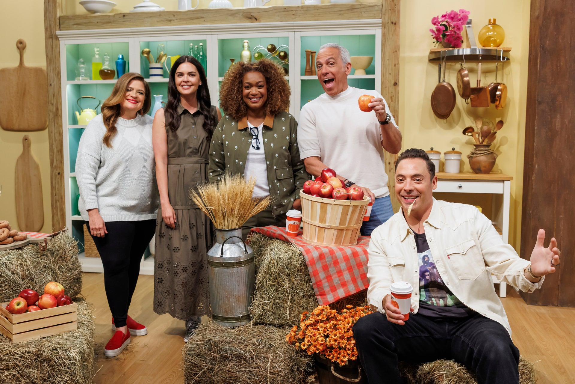 (From left to right) Alex Guarnaschelli, Katie Lee Biegel, Sunny Anderson, Geoffrey Zakarian, and Jeff Mauro all regularly appeared on ‘The Kitchen’
