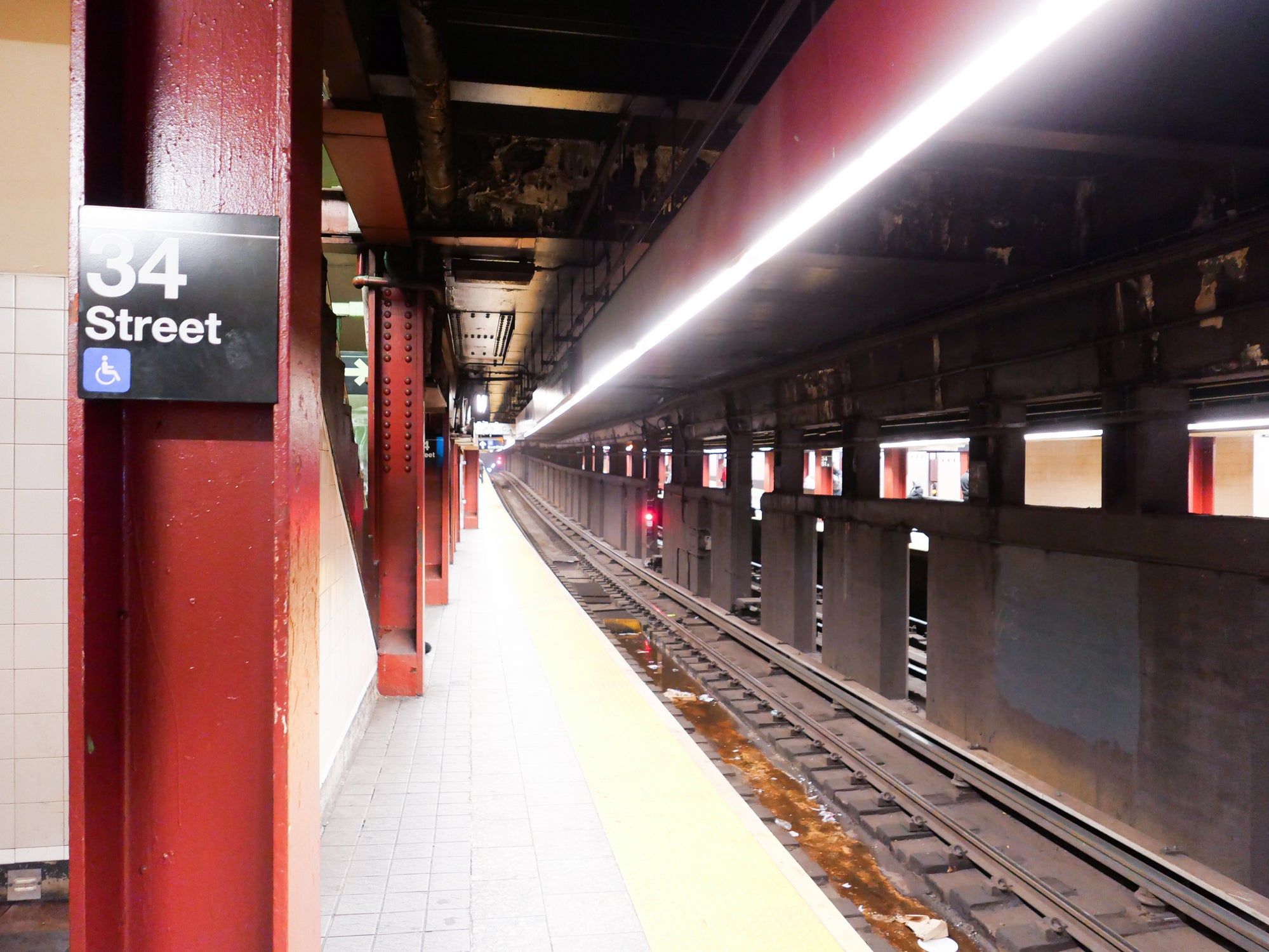 Police have launched an investigation after a newborn baby girl was found at a bustling New York City subway station during morning rush hour. The infant was discovered around 9.30 a.m. on stairs leading to the southbound 1, 2 and 3 trains at 34th Street-Penn Station, near Madison Square Garden, authorities said