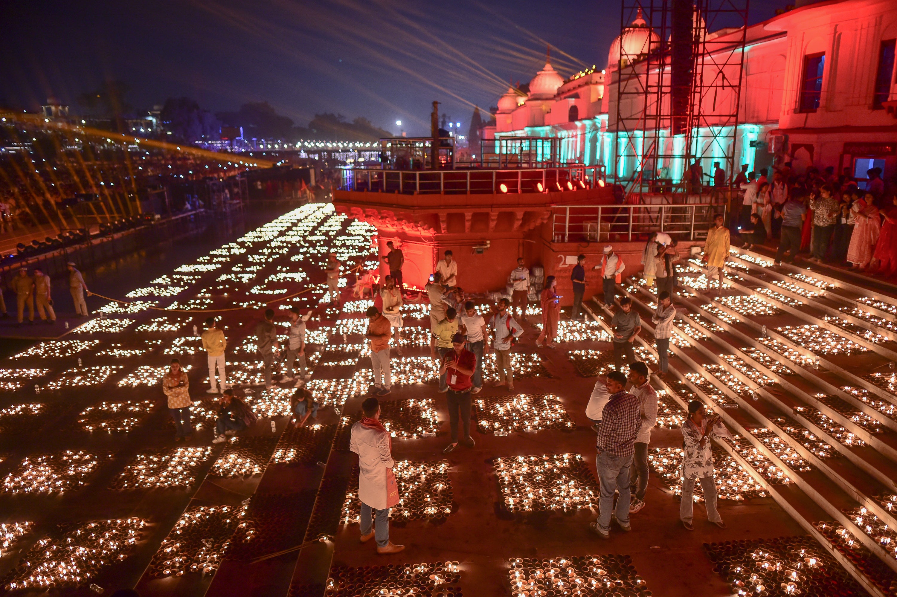 A world record 2,617,215 lamps were lit in Ayodhya on the eve of Diwali