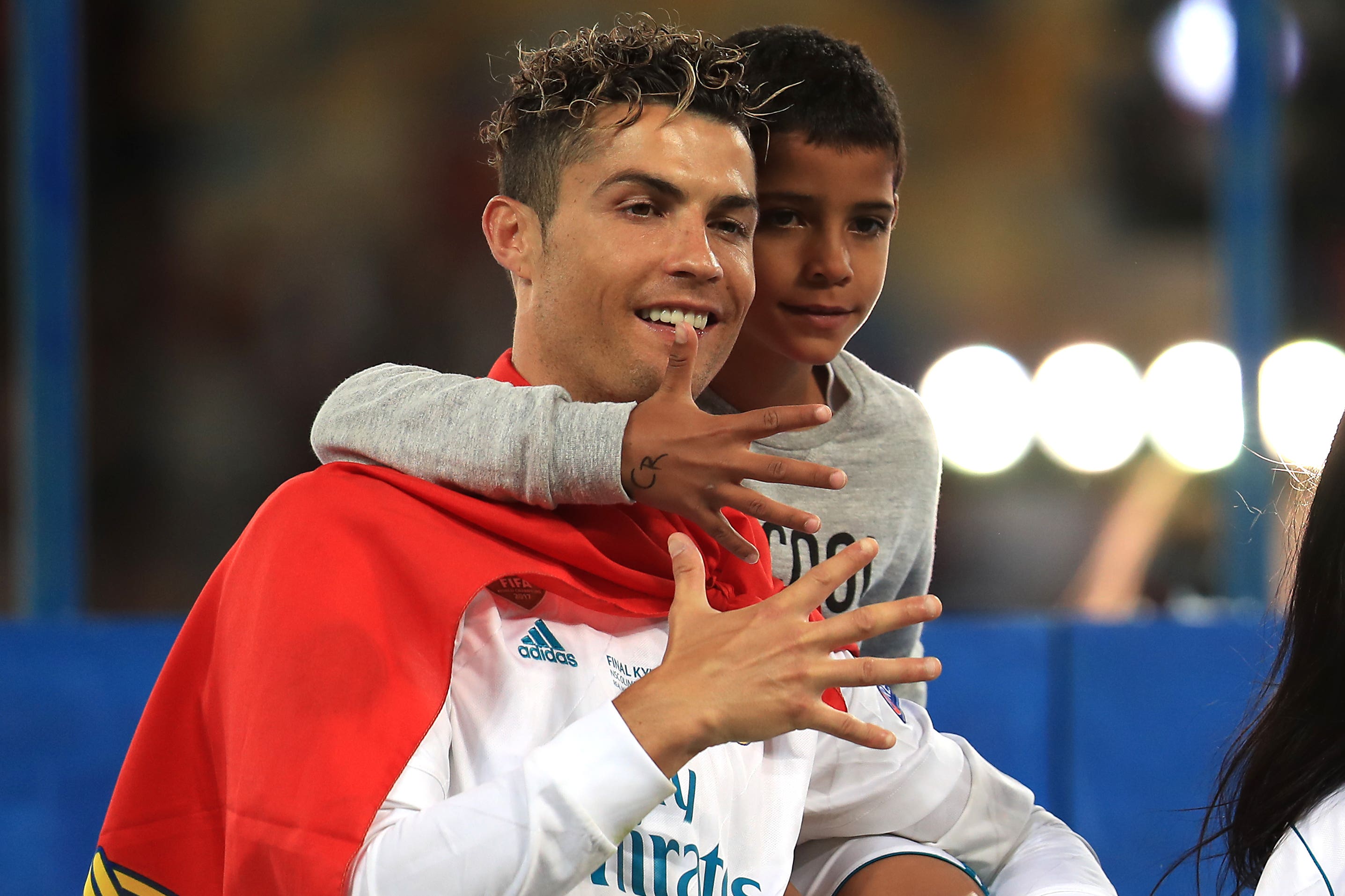 Cristiano Ronaldo Jr (right) has been called up to play for Portugal Under-16s (Mike Egerton/PA)