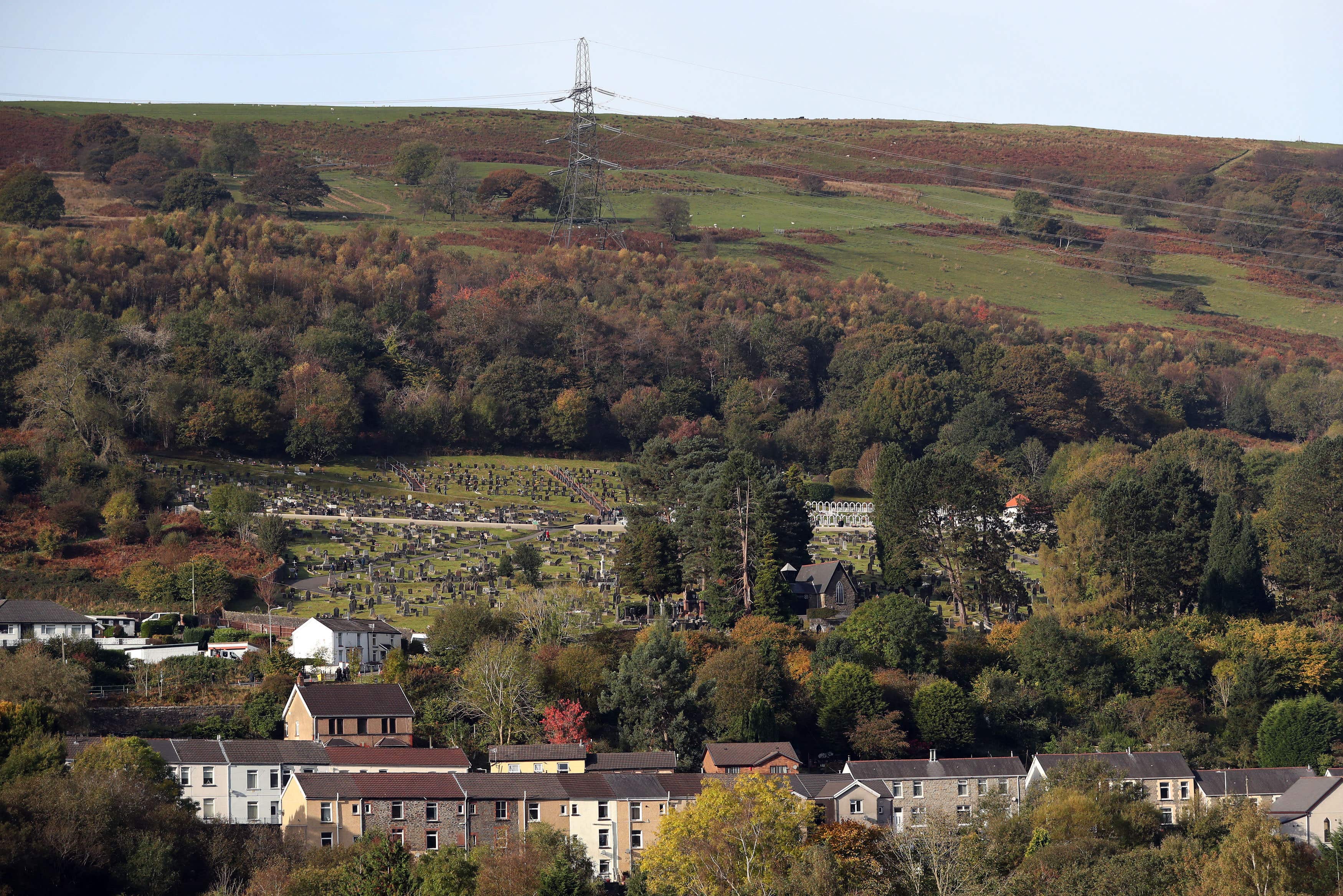 A general view of the cemetery in Aberfan (Andrew Matthews/PA)