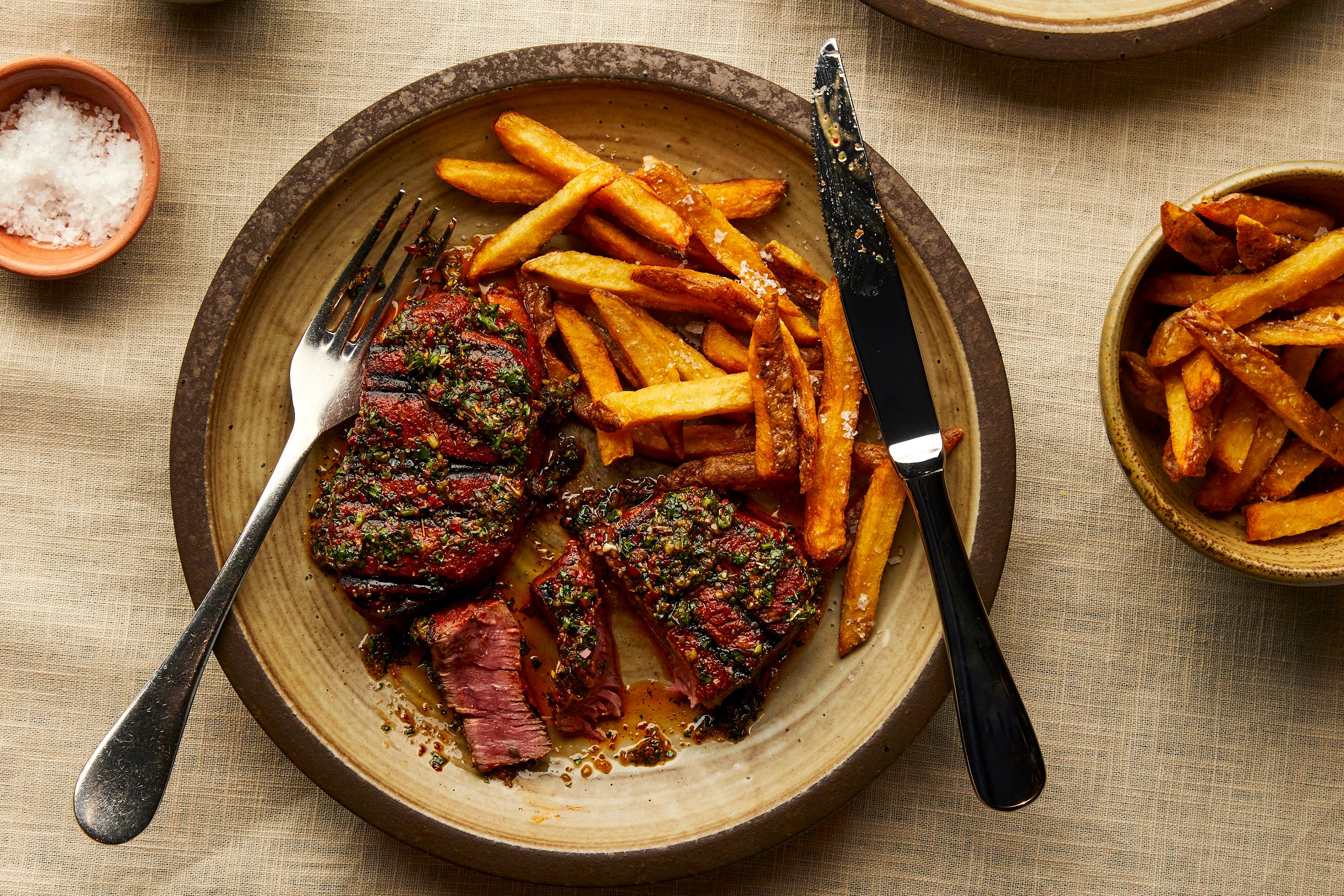 A fiery fillet steak rubbed with paprika and chilli, then finished with a punchy salsa argentinos for heat and depth