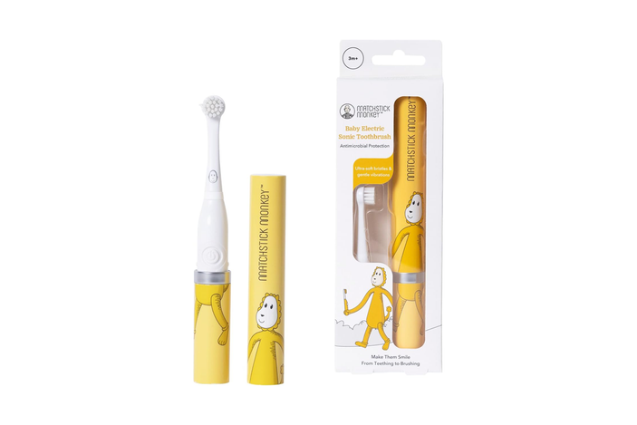 bests kids toothbrush indybest review Matchstick Monkey baby electric sonic toothbrush Ludo lion