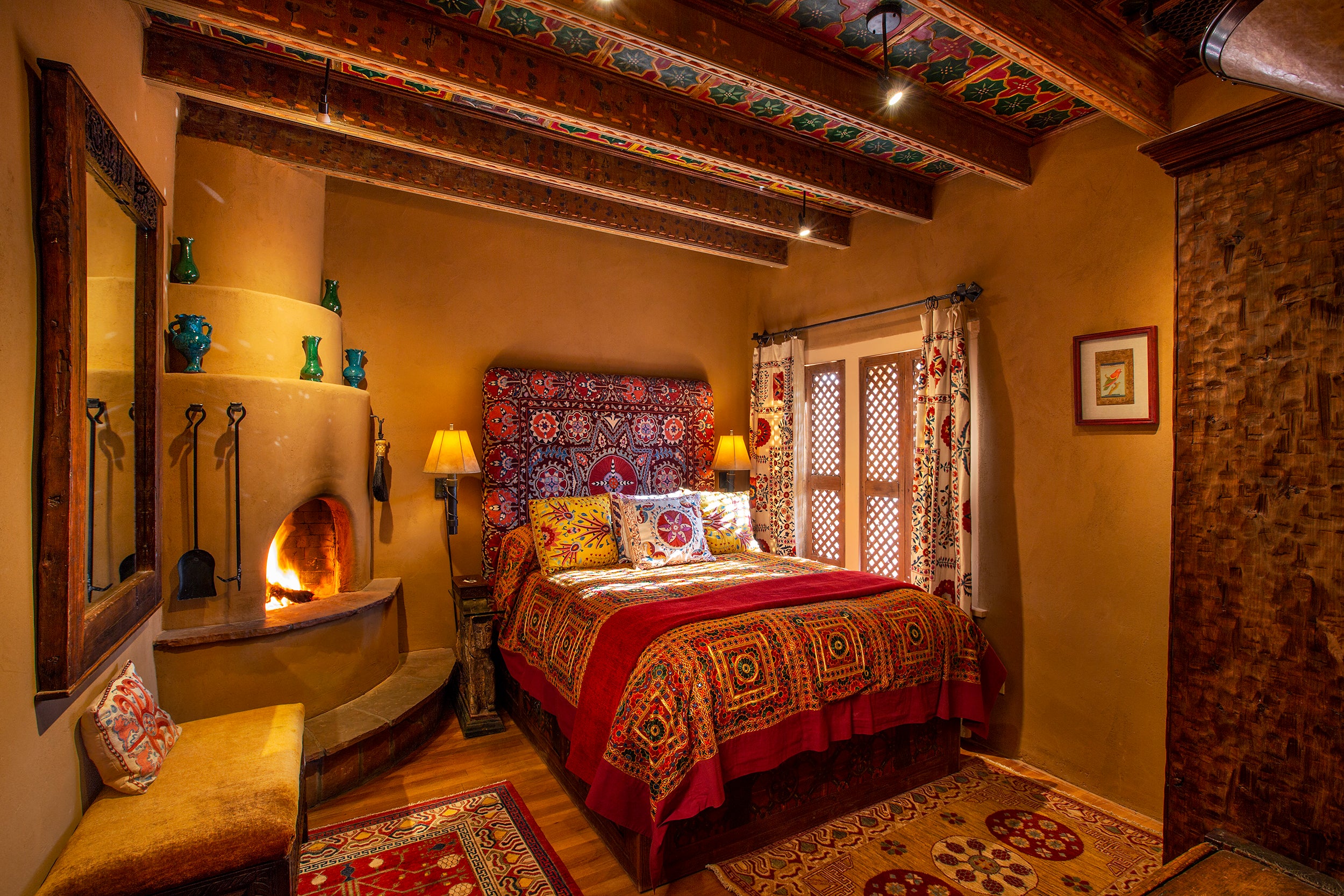 The Inn of The Five Graces has earthy rooms filled with treasures from Central and South Asia