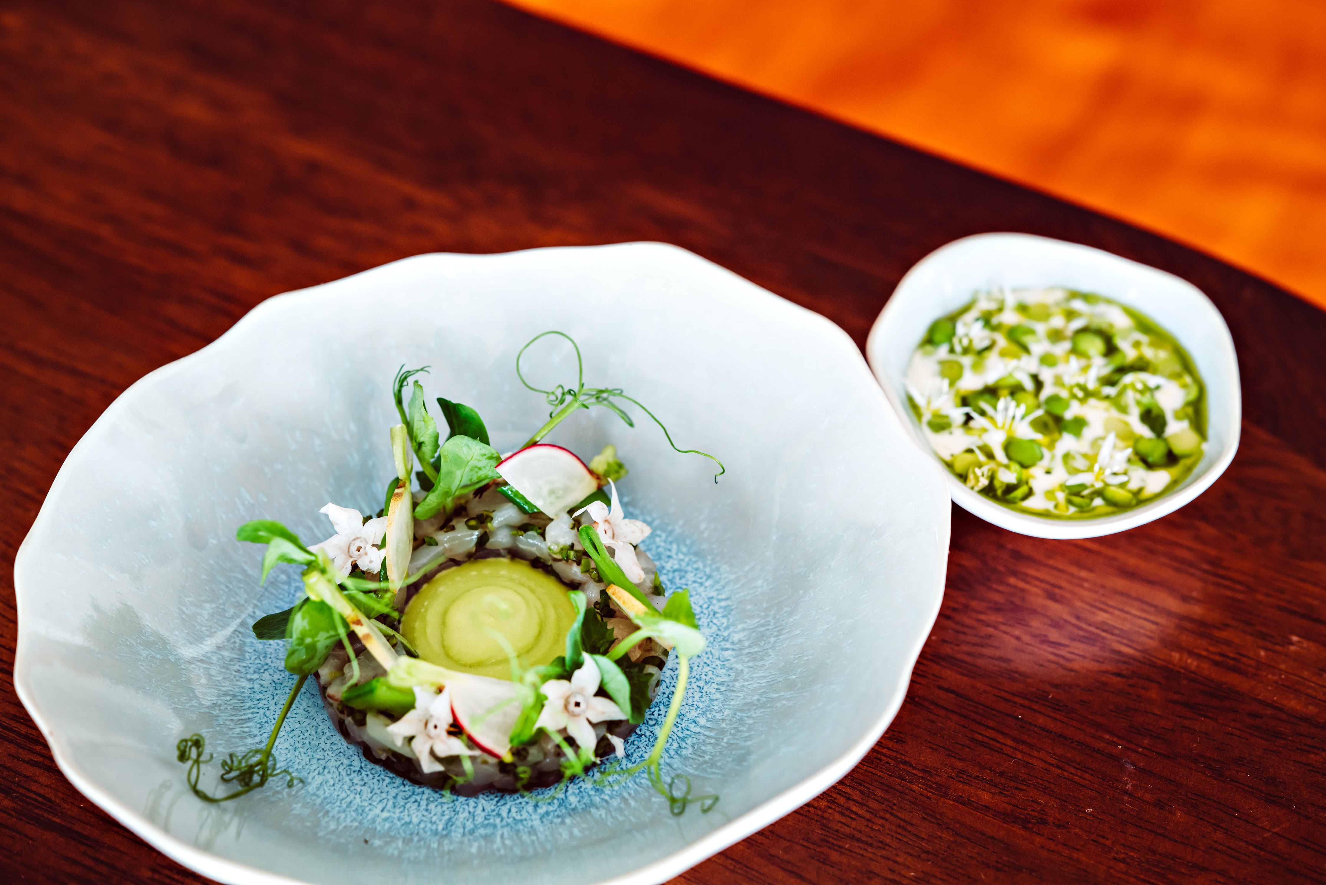 Michelin-starred Récif is the fine dining option at Les Roches Rouges