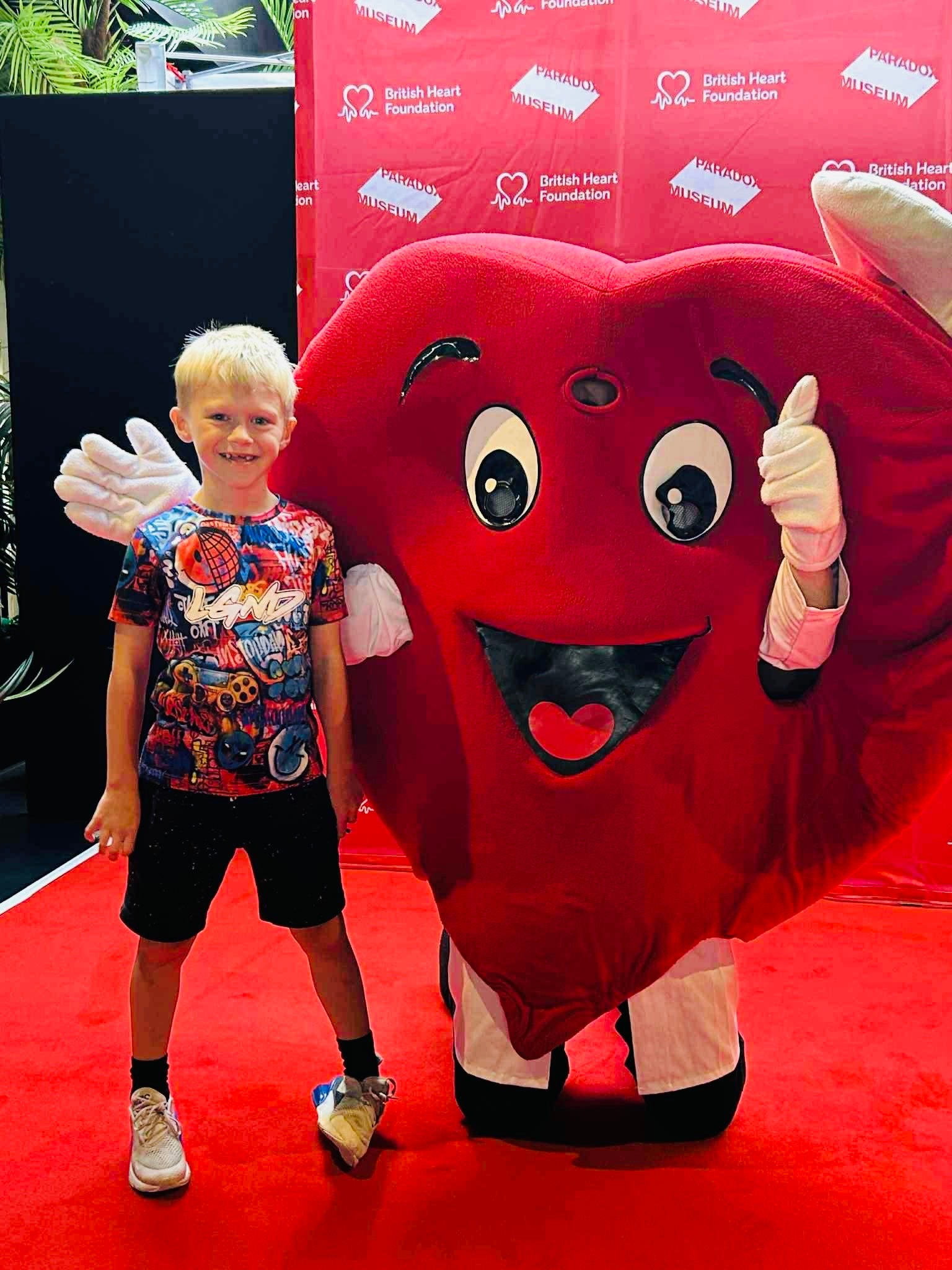 Eddison Watts, now seven, was born with a congenital heart defect called Tetralogy of Fallot