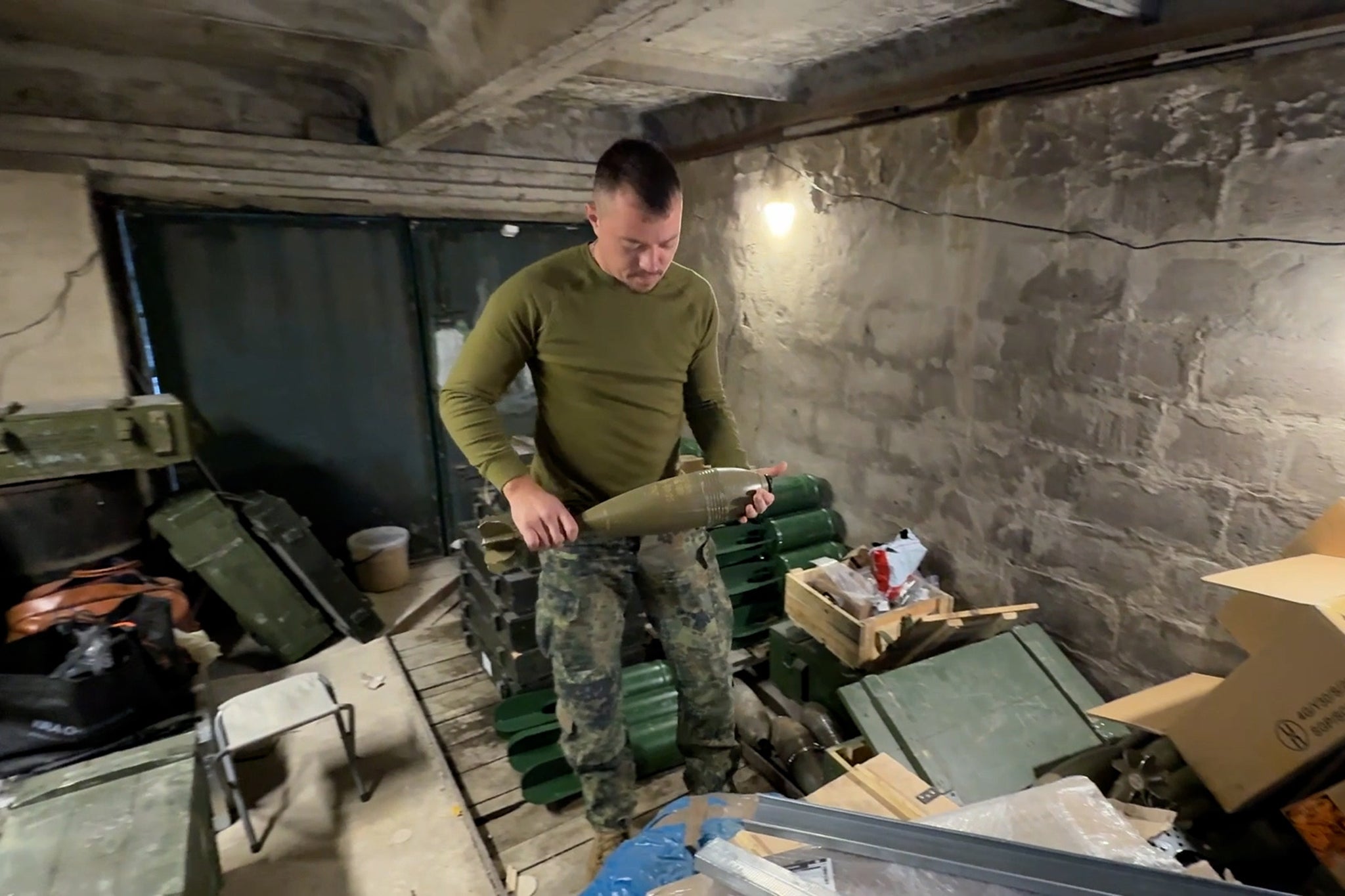 Ramzan makes his own detonators and devises new types of incendiary bombs in a garage south of Zaporizhzhia