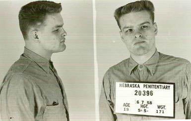 Charles Starkweather's mugshot at Nebraska State Penitentiary, May 1958