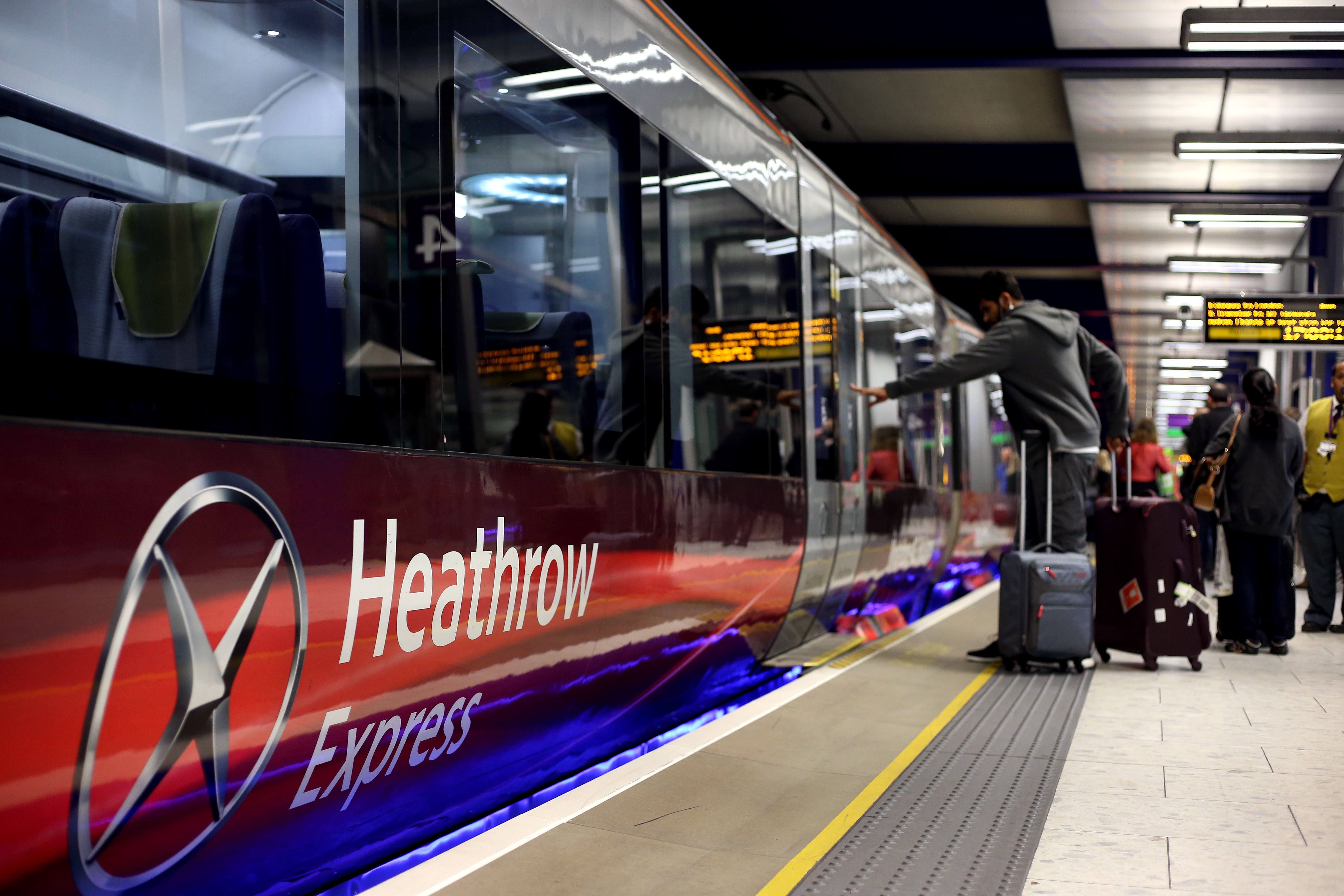Trains from parts of London and Essex arrive into Heathrow’s stations (Steve Parsons/PA)