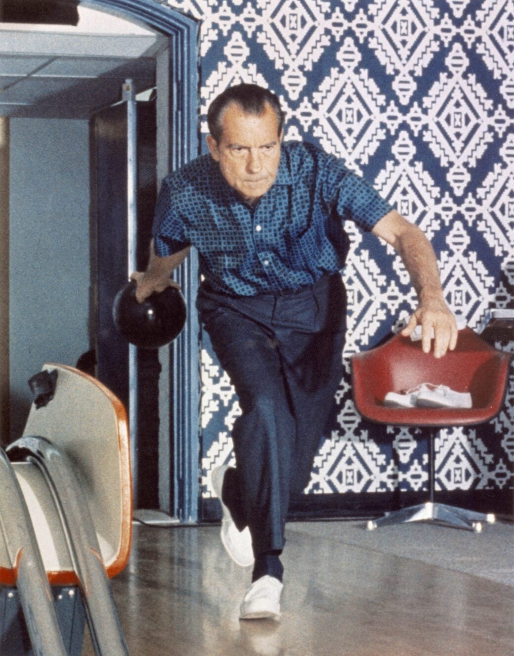 A second bowling alley was built by Richard Nixon – an avid bowler – beneath the White House’s North Portico in 1969