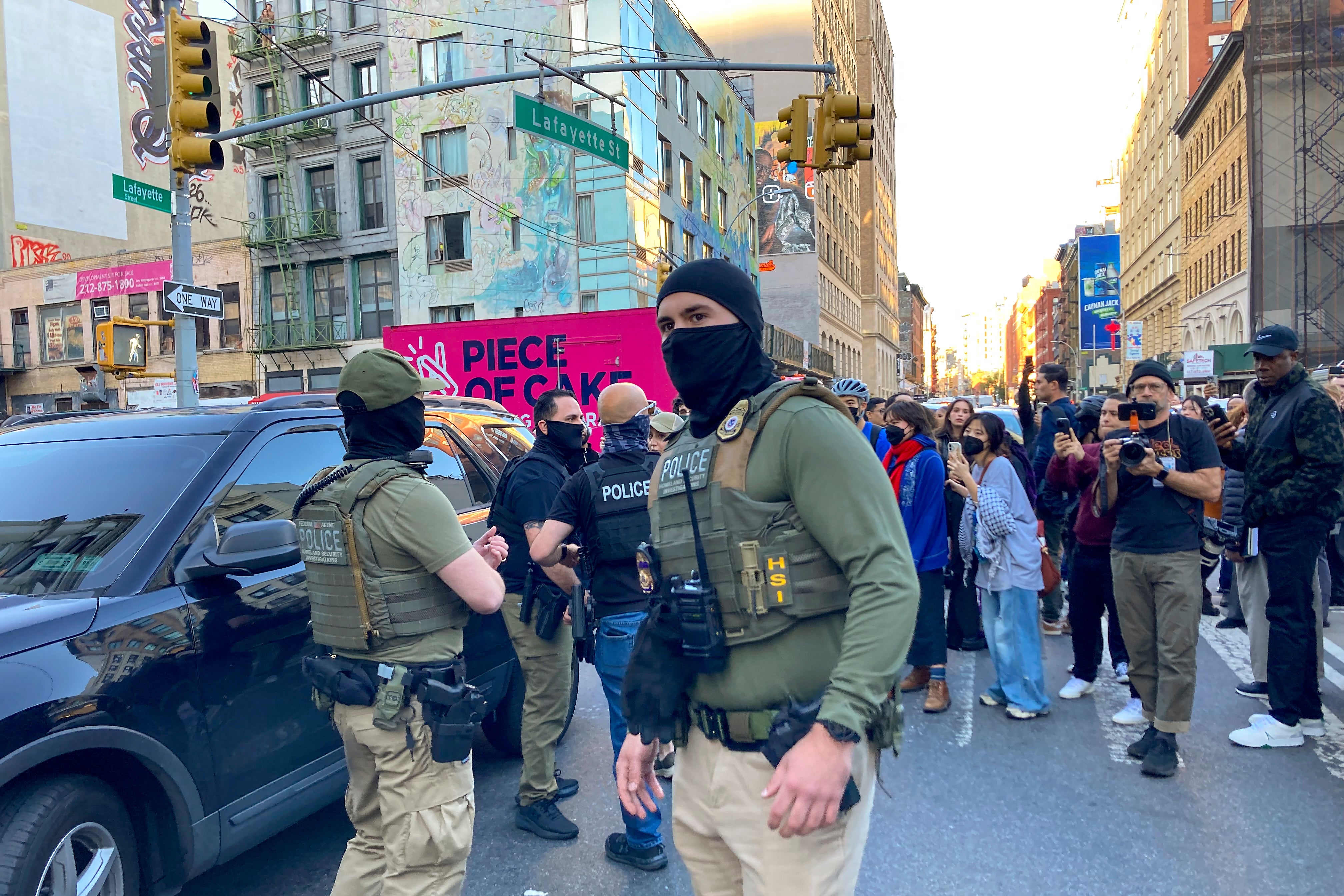 The anti-immigration crackdown followed a right-wing political commentator’s social media posts alerting ICE to the Canal Street area and urged them to ‘check this corner out’