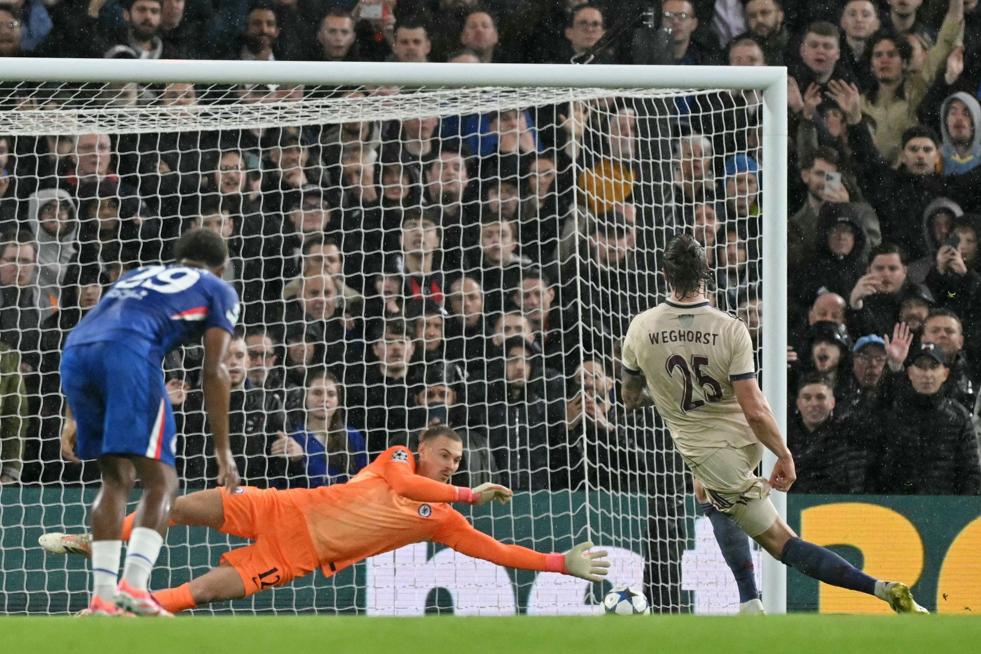 Wout Weghorst pulled one back from the penalty spot