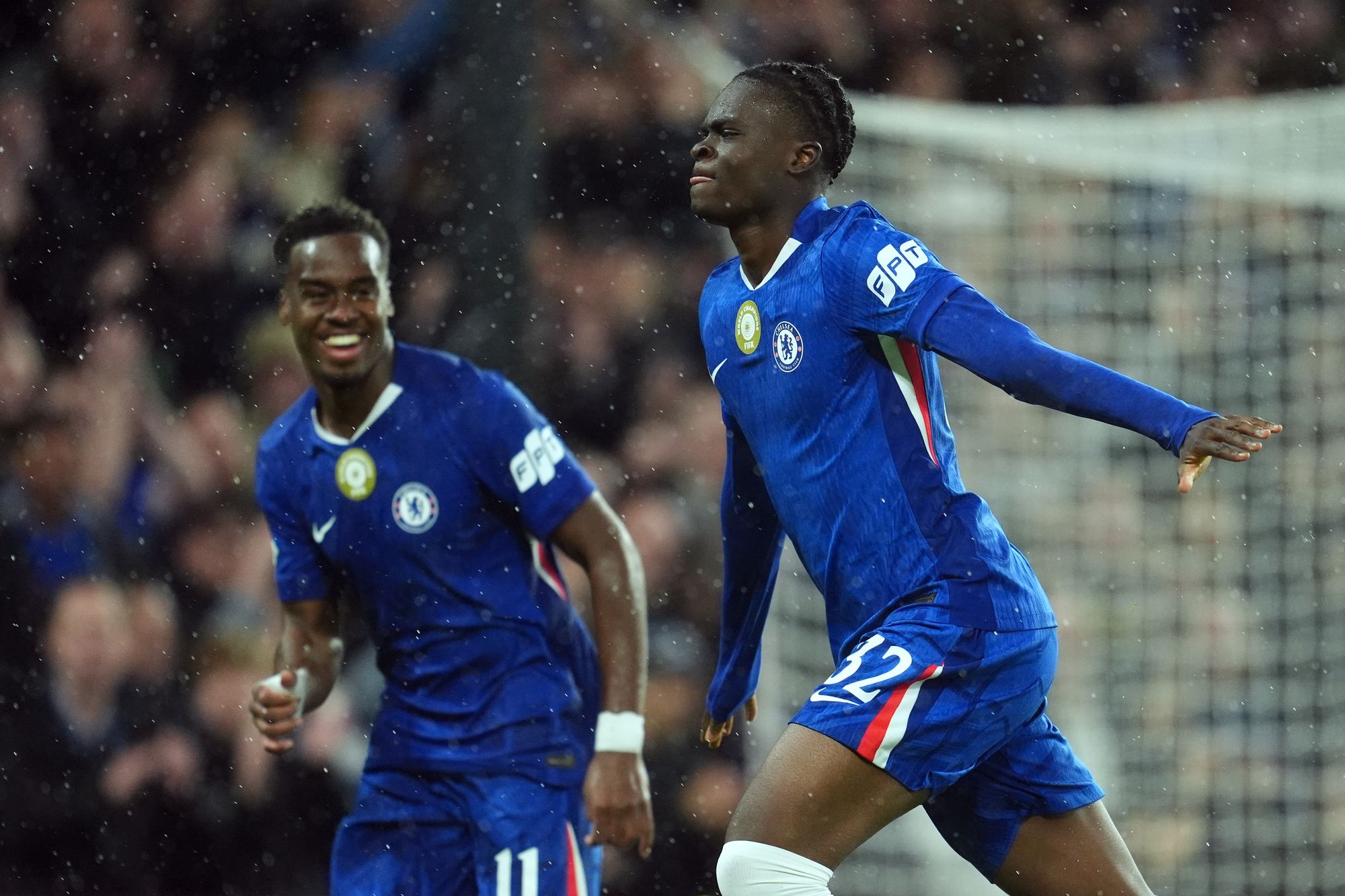 Tyrique George, right, was the third Chelsea teenager to score against the Dutch team on Wednesday
