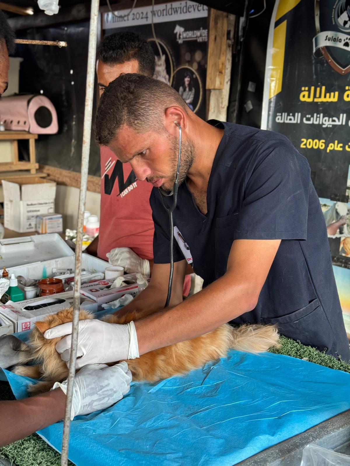 The vet’s family was evacuated and displaced 14 times during Israel’s offensive in Gaza