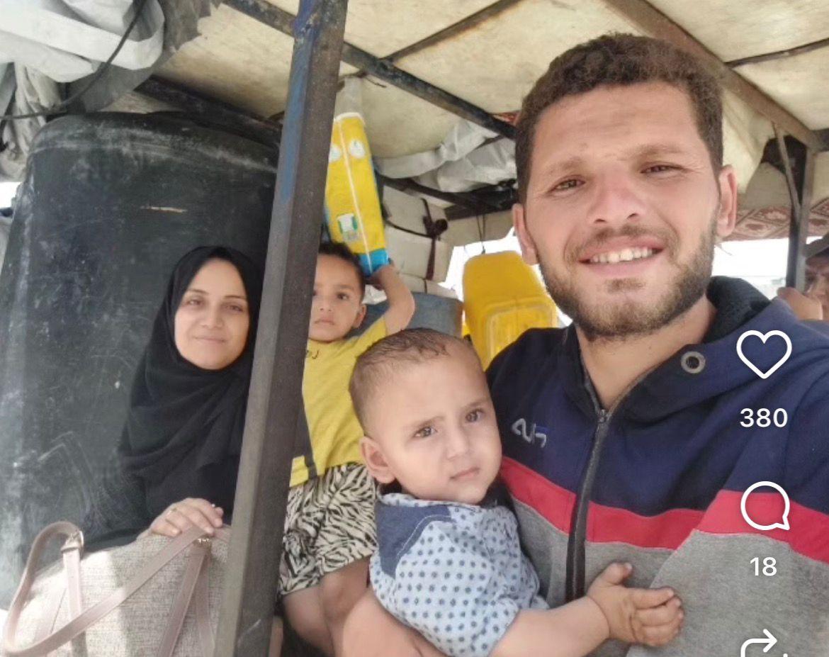 Dr Mu’ath pictured with his wife and two sons (aged three and 20 months old)