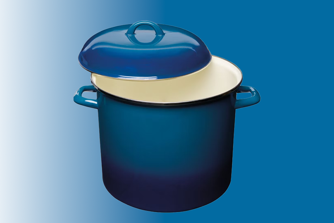 The pot is a fraction of the price of Le Creuset cookware