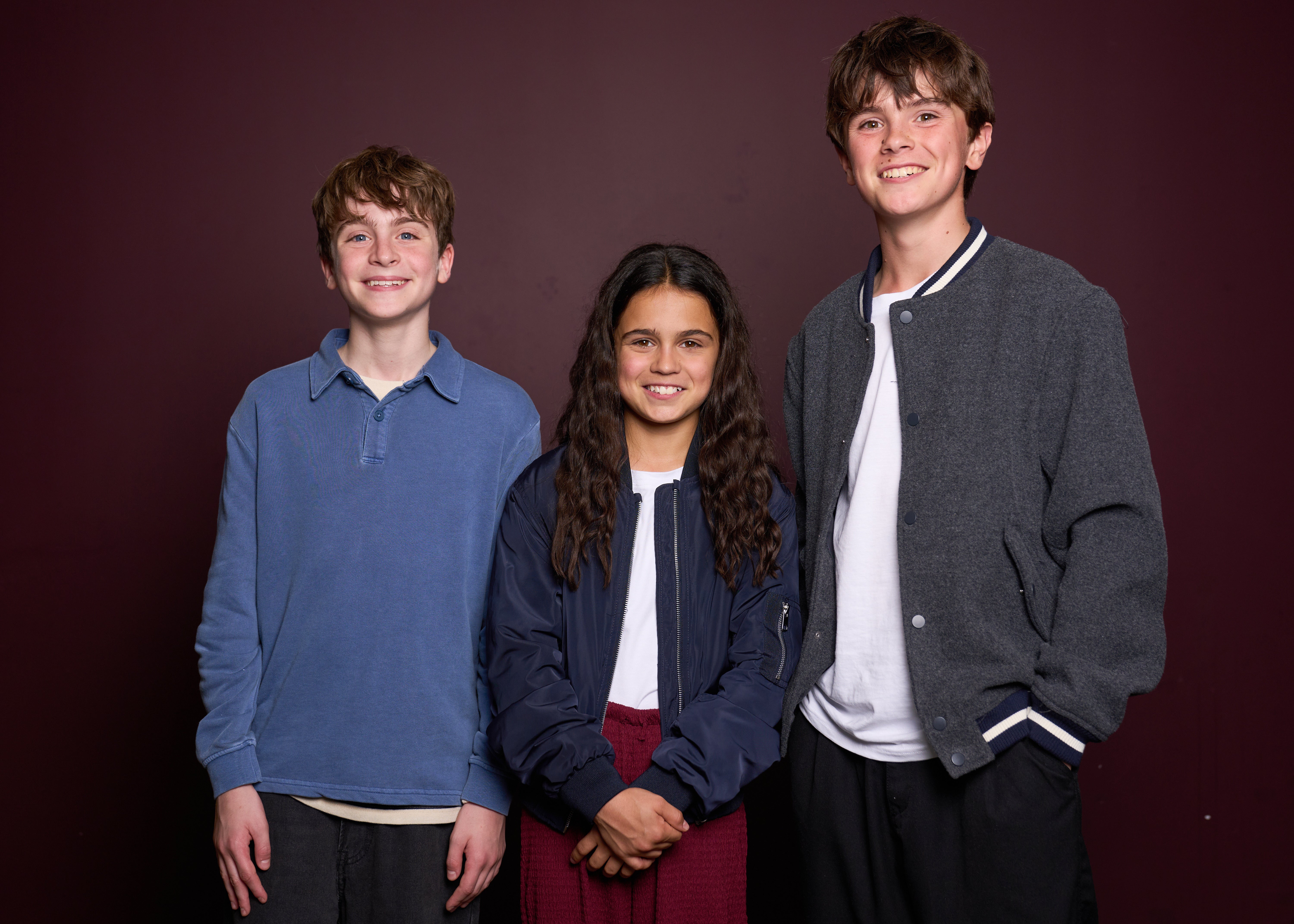 Max Lester, left, Arabella Stanton and Frankie Treadaway