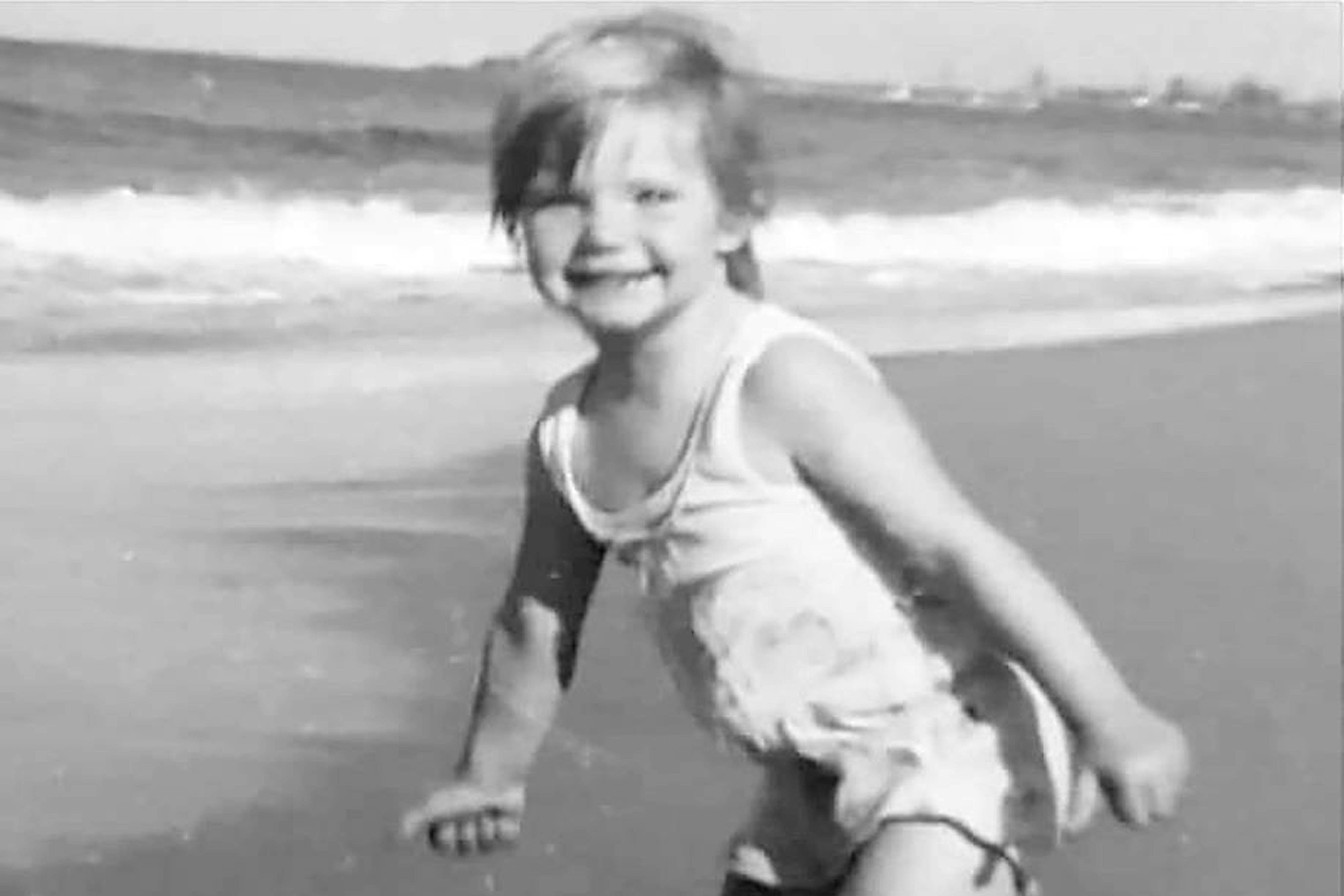 Cheryl Grimmer, aged three