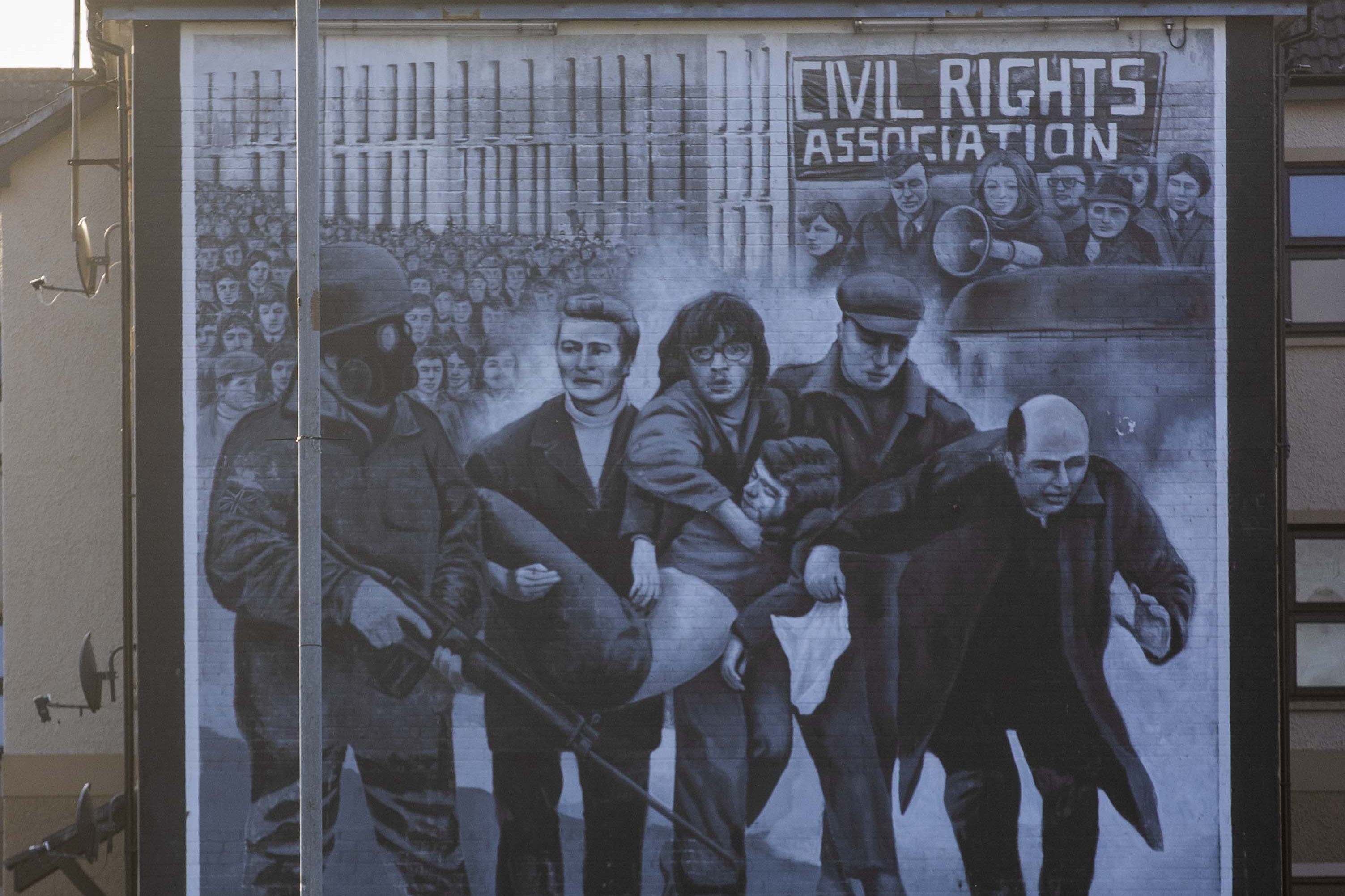 A Bloody Sunday mural in Londonderry (Liam McBurney/PA)