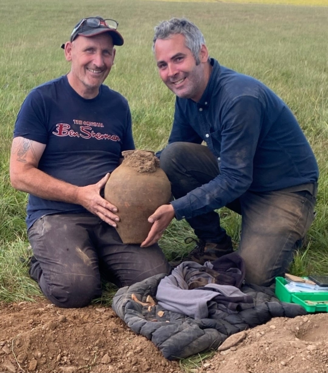 David Moss and Ian Nicholson dug up the remarkable find in north Wales