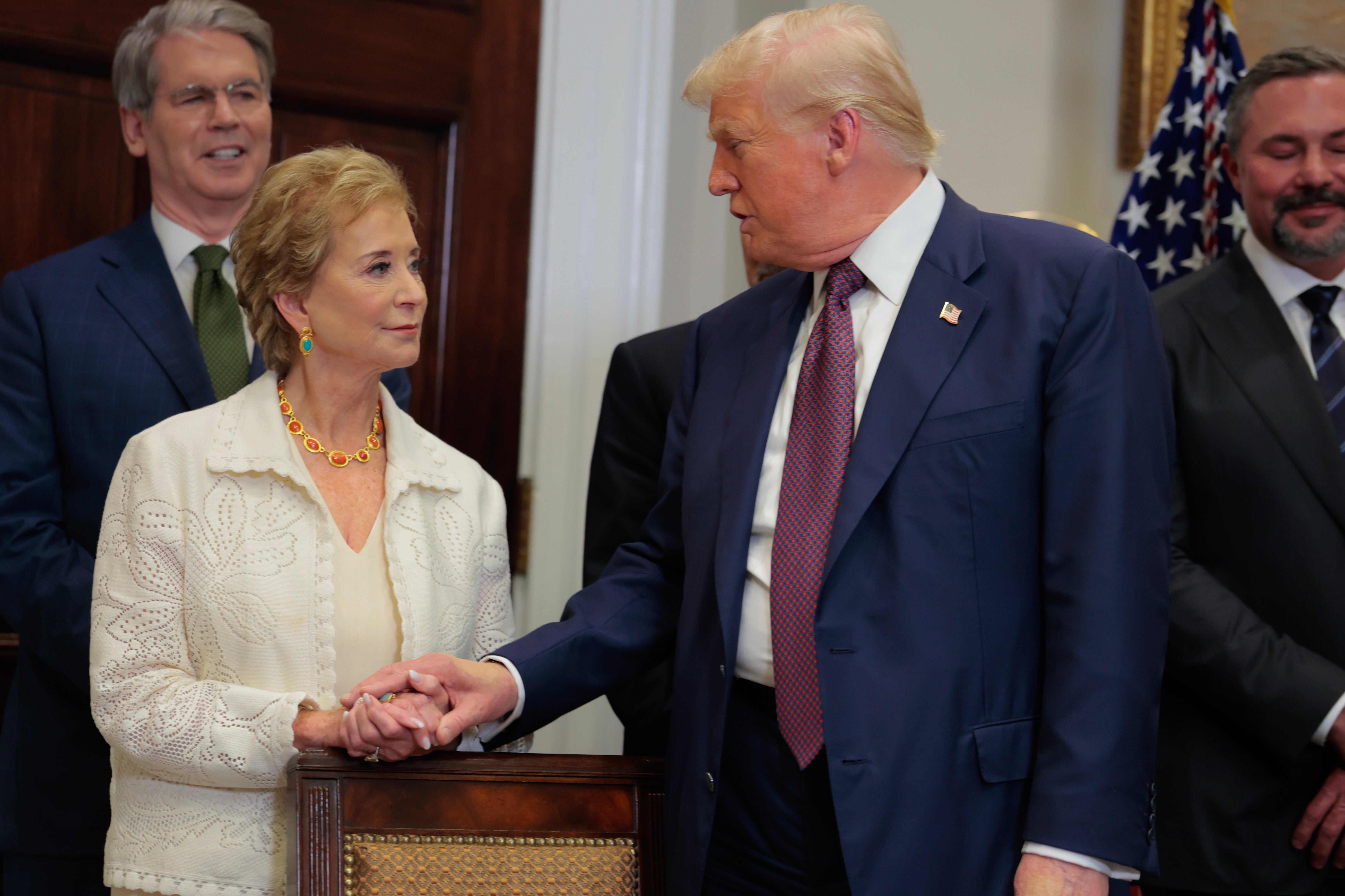 Linda McMahon, the now-secretary of education, has known Trump for many years and reportedly sought to be the president’s chief of staff