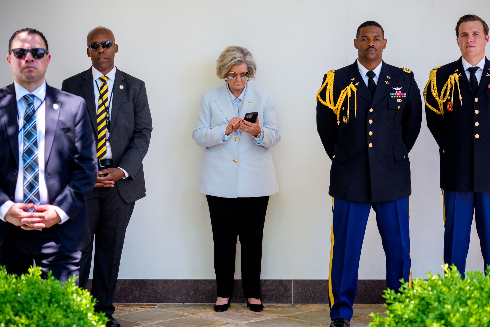 Susie Wiles (center) is now serving as the first woman chief of staff in the Whie House