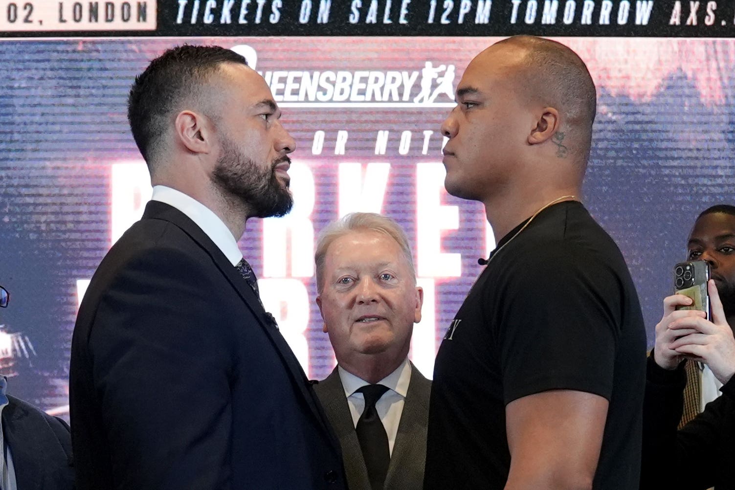 Joseph Parker and Fabio Wardley (Ben Whitley/PA)