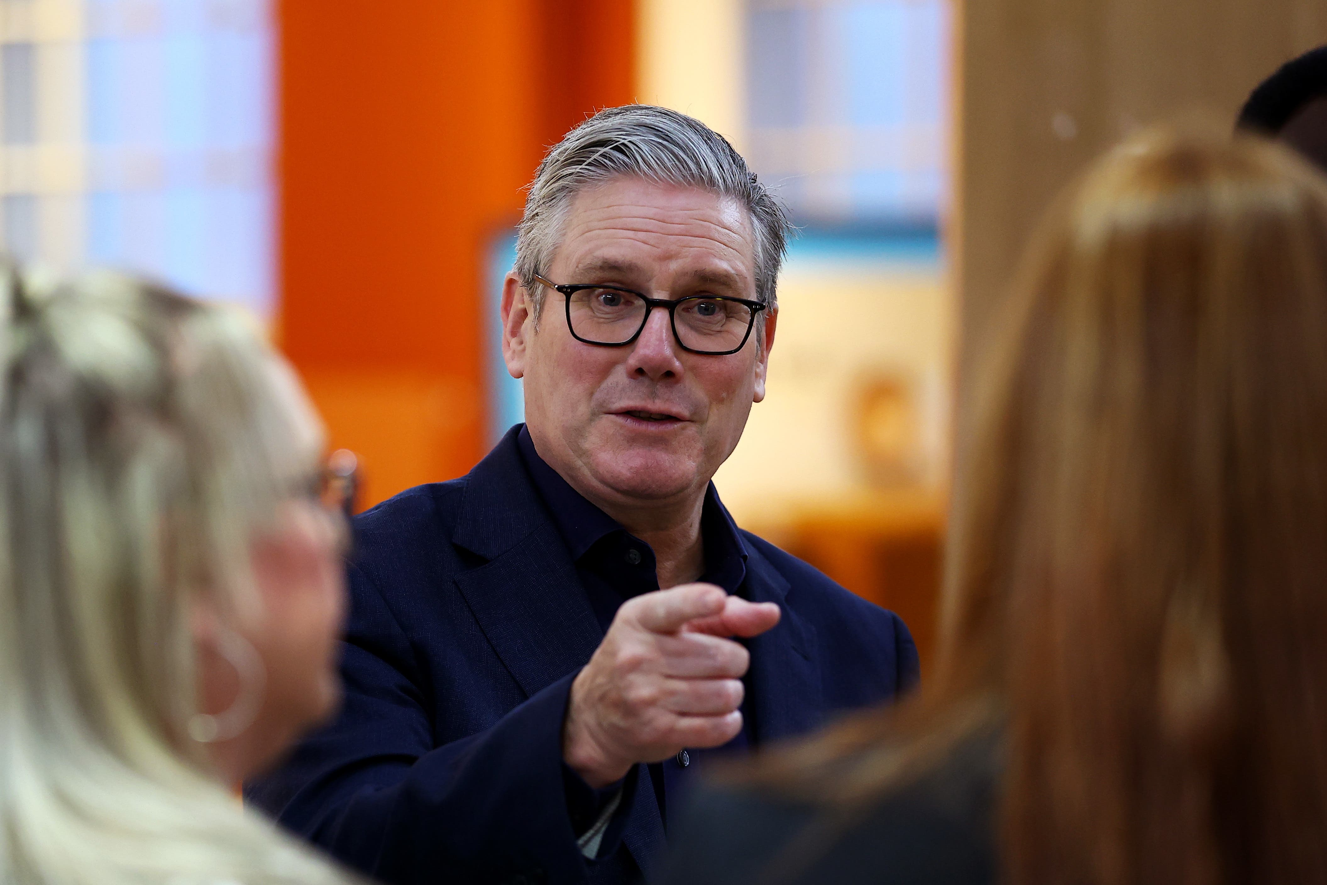 The PM told staff at a Barclays branch in Brighton that a digital ID would ‘really help’ with security for customers (Pete Nicholls/PA)