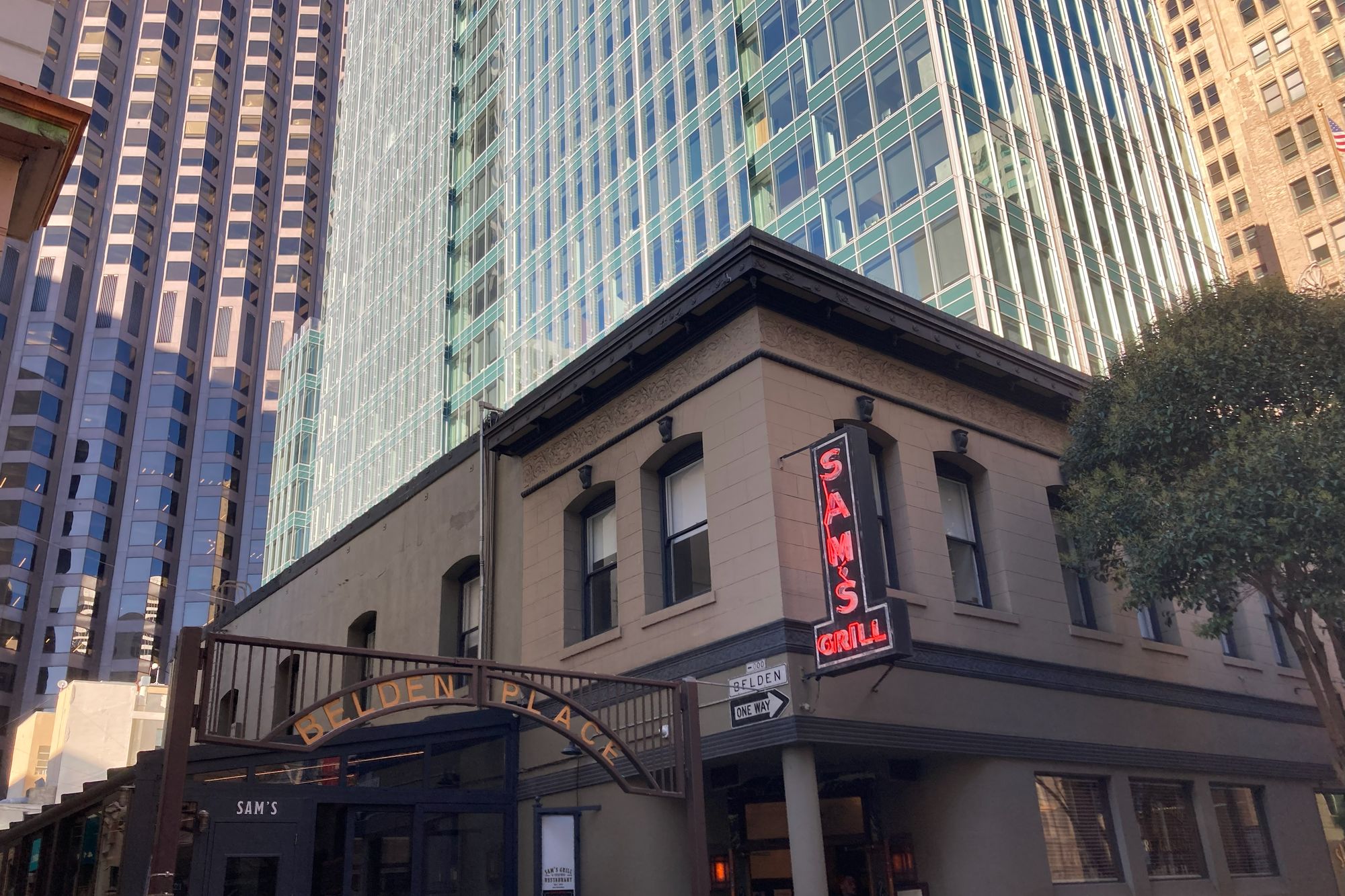 Sam's Grill and Seafood Restaurant in downtown San Francisco, just off the city's central Market Street