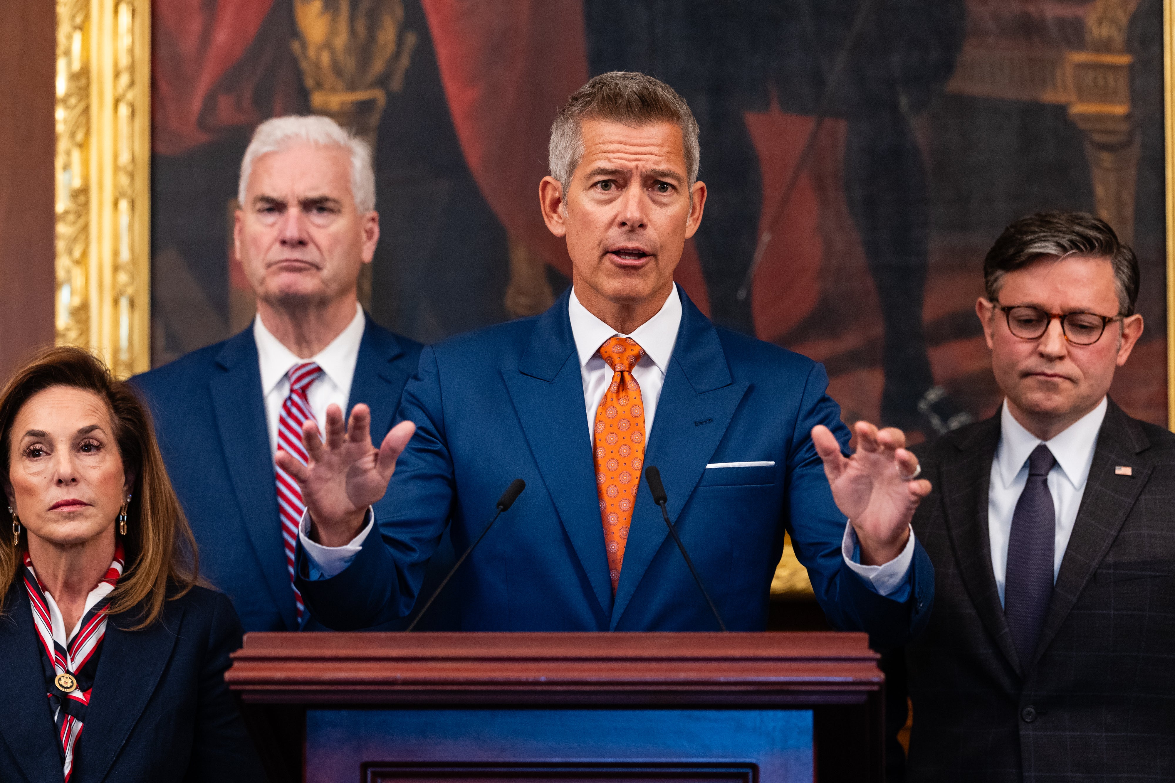 Transportation Secretary Sean Duffy said that the shutdown was impacting air traffic control, and urged controllers to ‘come to work even if you don’t get a paycheck’