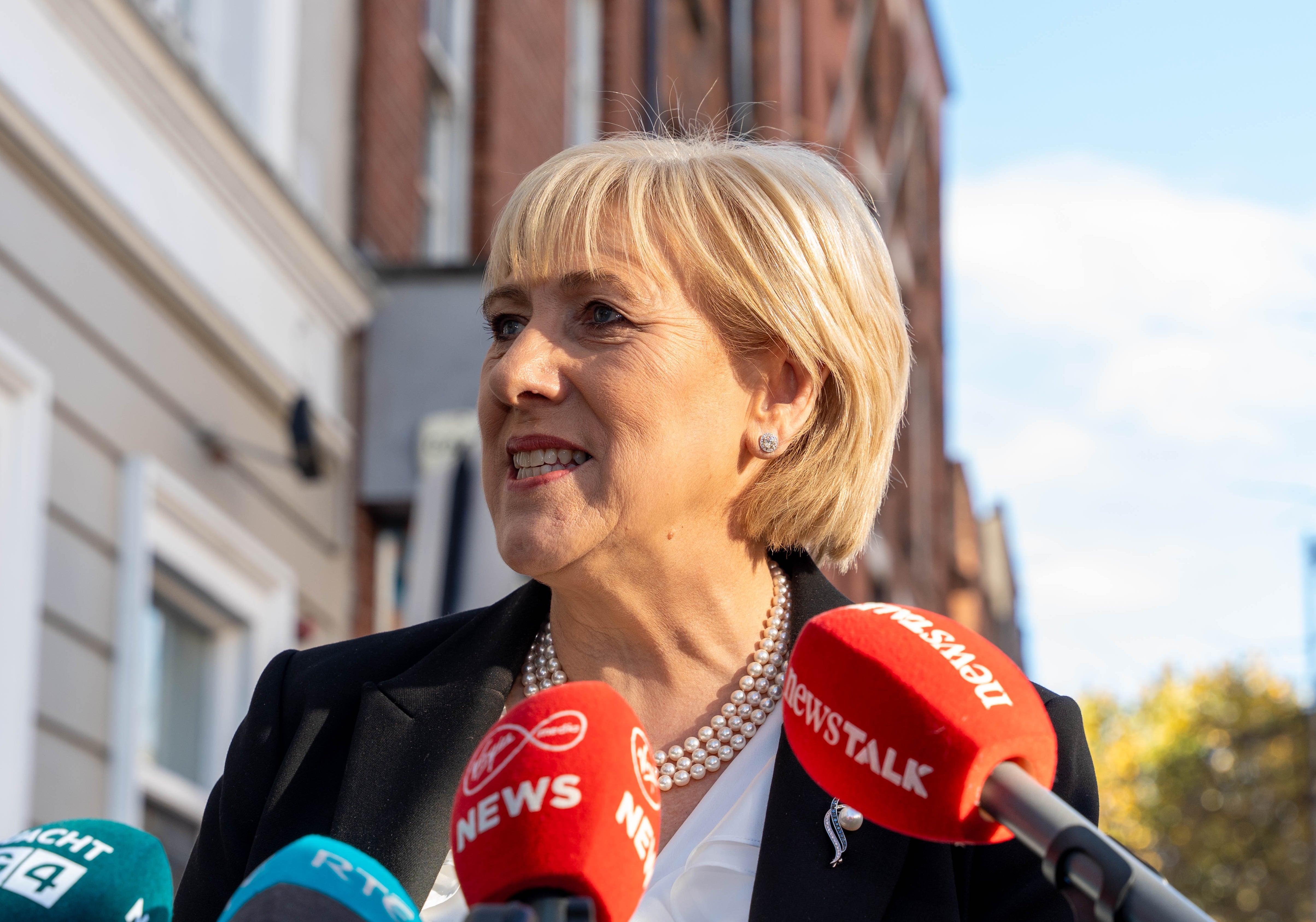 Fine Gael’s Heather Humphreys during campaigning in Co Cork (Noel Sweeney/PA)