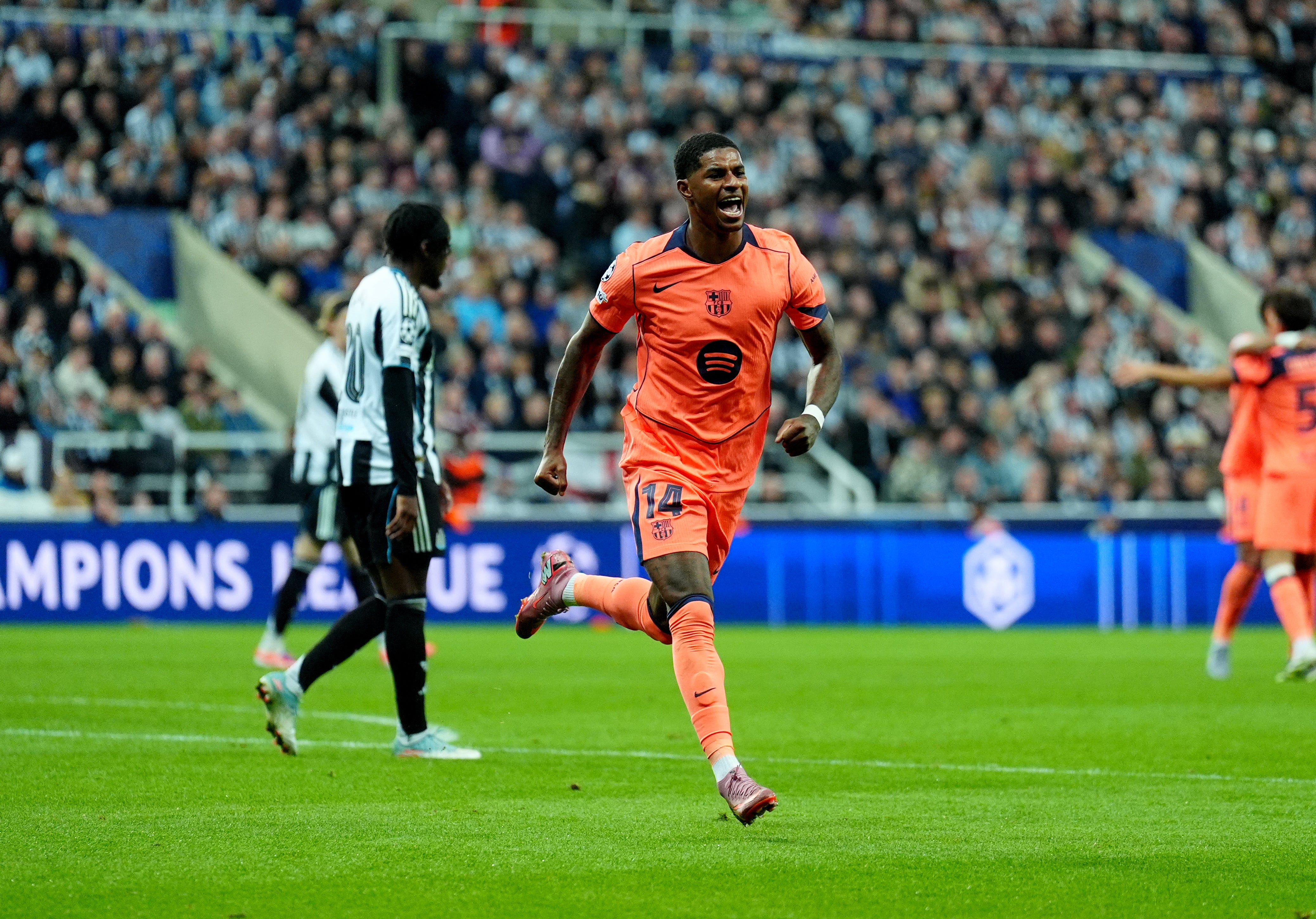 Marcus Rashford has scored five goals in 12 games for Barcelona (Owen Humphreys/PA)