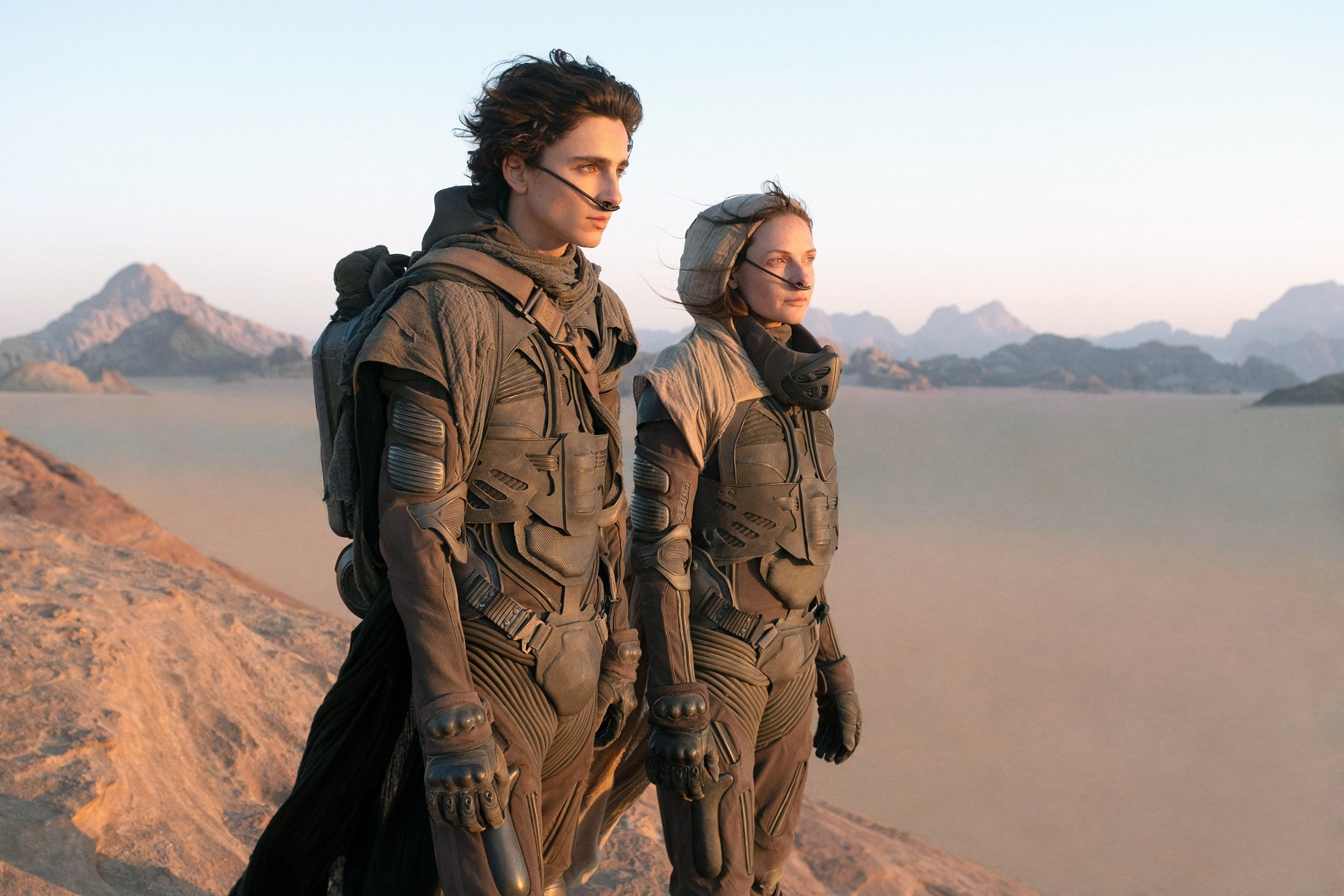 Mother and son: Ferguson with Timothée Chalamet in ‘Dune’
