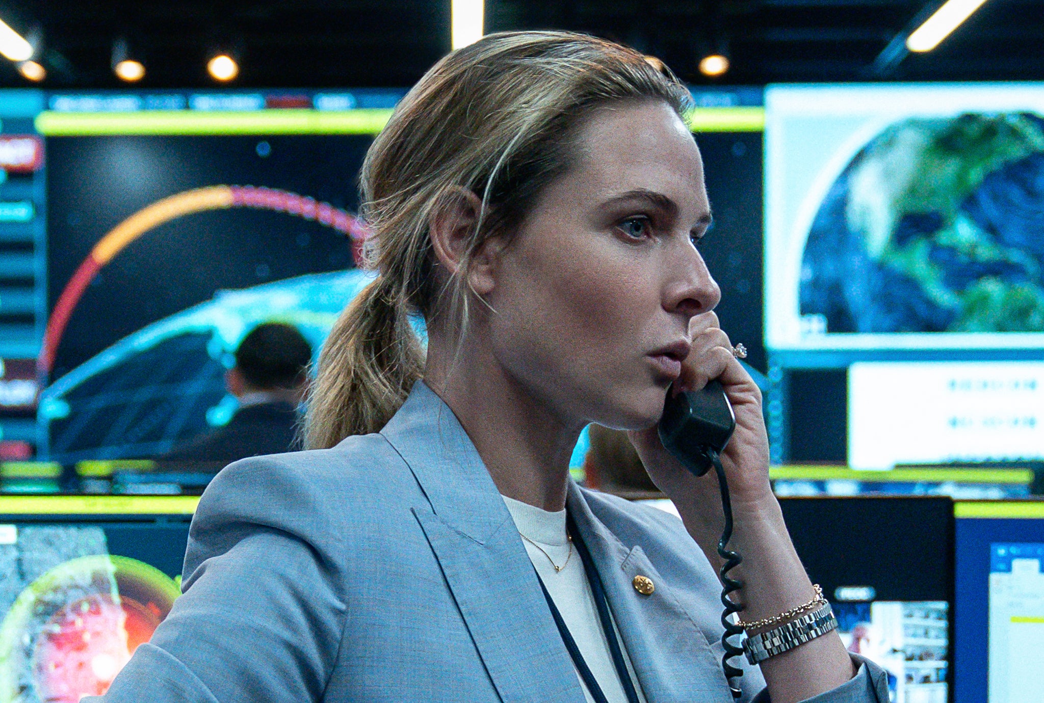 Stressful: Ferguson in the White House Situation Room in Kathryn Bigelow’s ‘A House of Dynamite’
