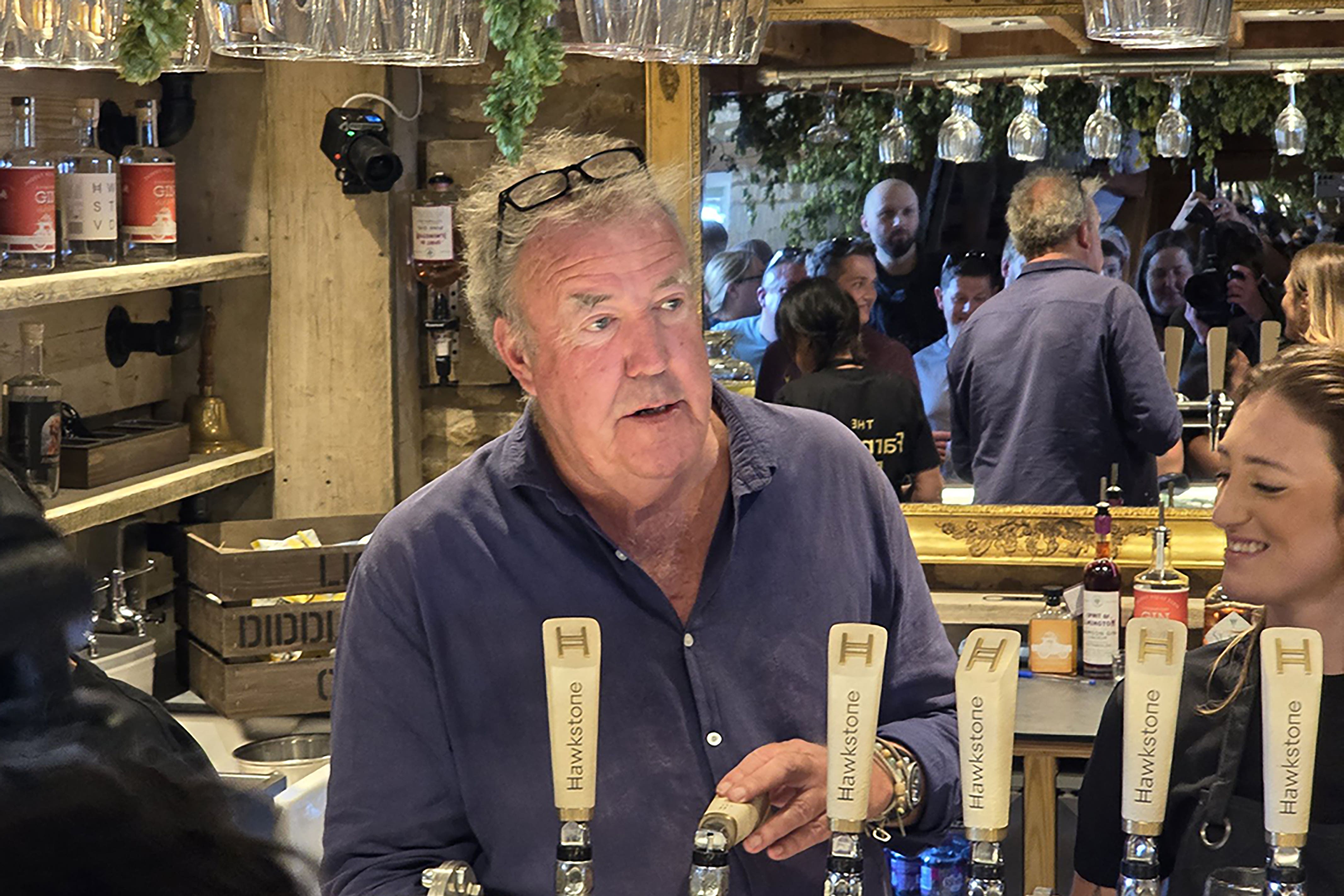 Jeremy Clarkson in his pub The Farmer’s Dog (Neil Robinson/ PA)