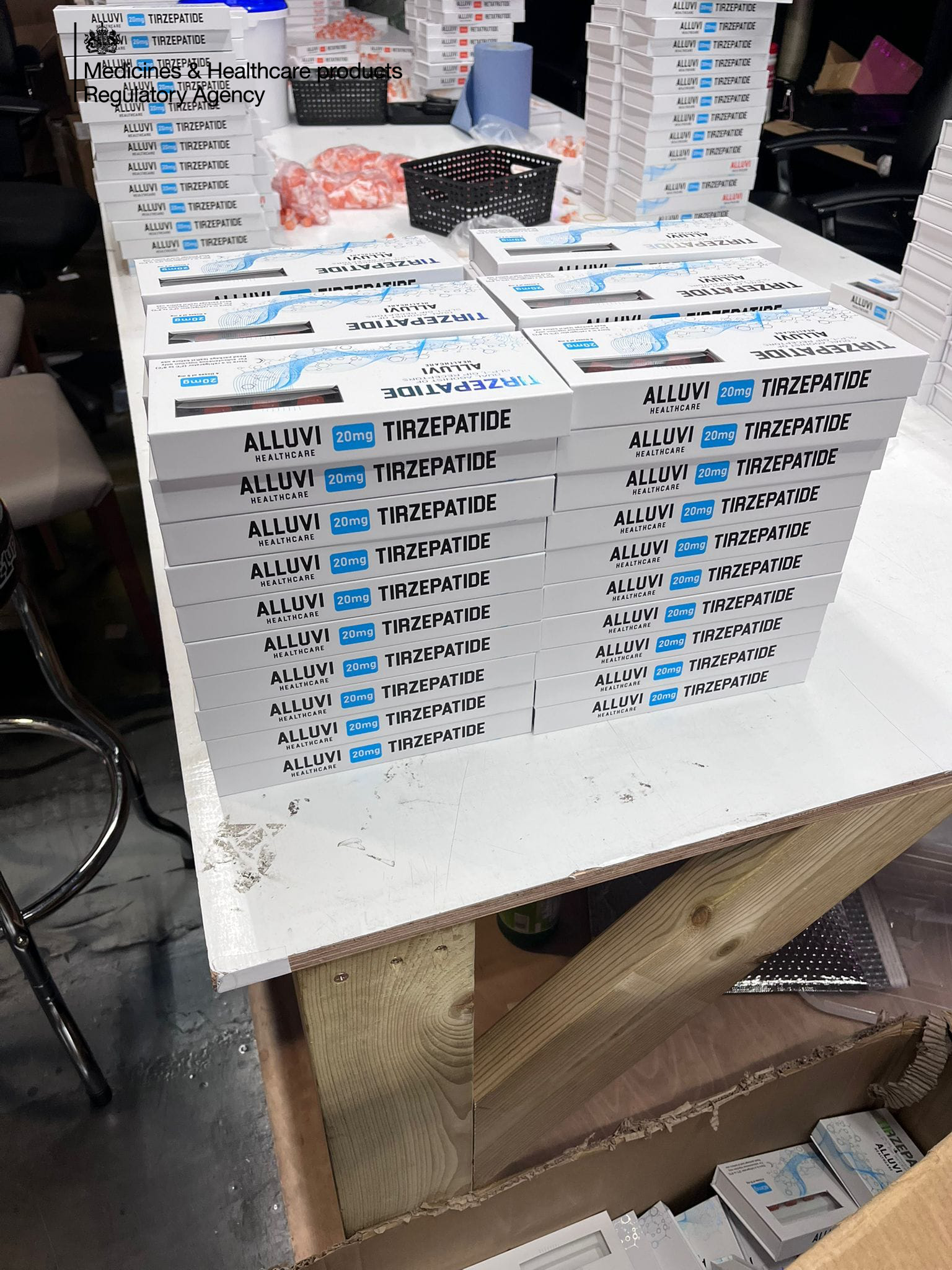 Officers uncovered around £250,000 worth of equipment, packaging and products