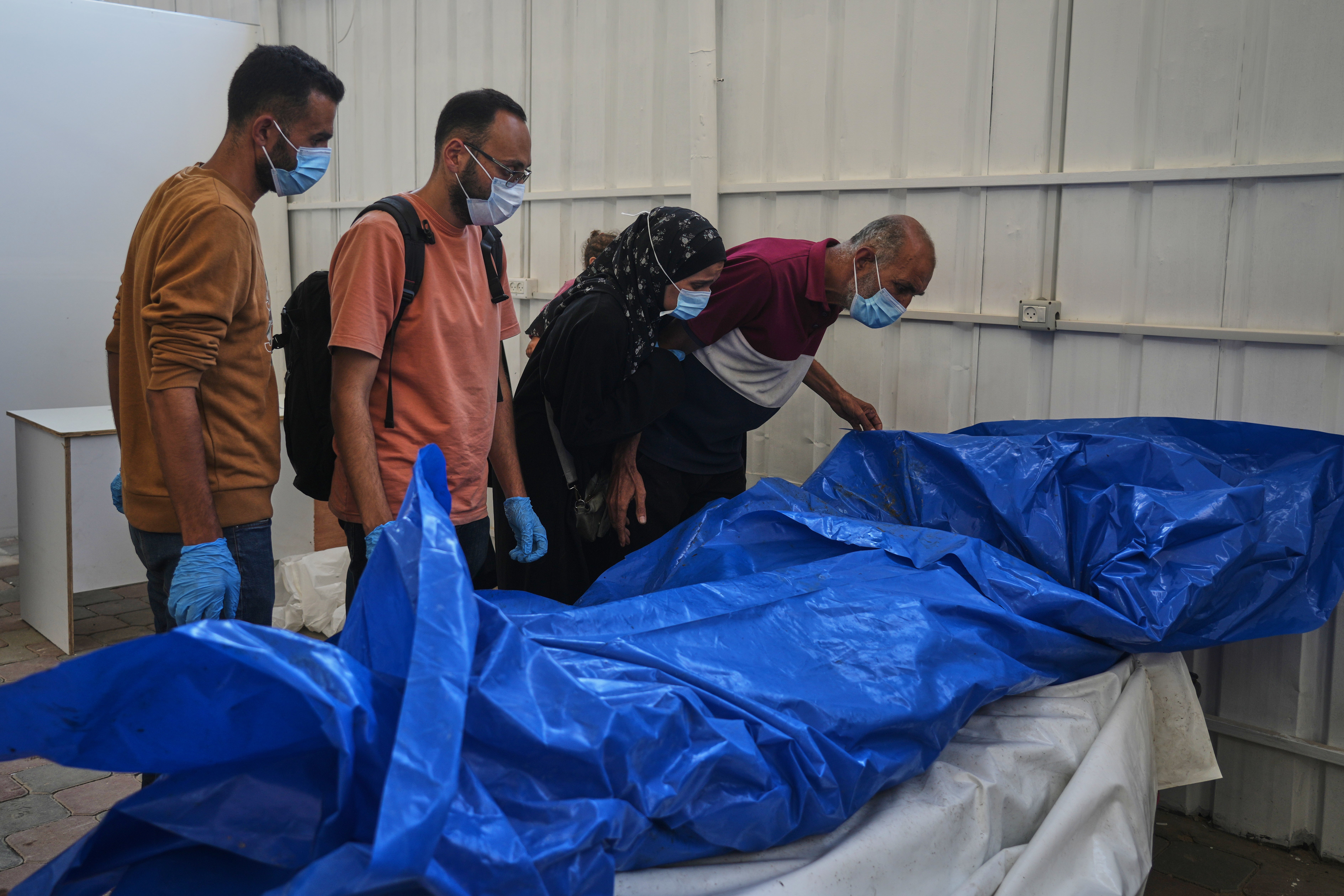 Mideast Wars Gaza Bodies