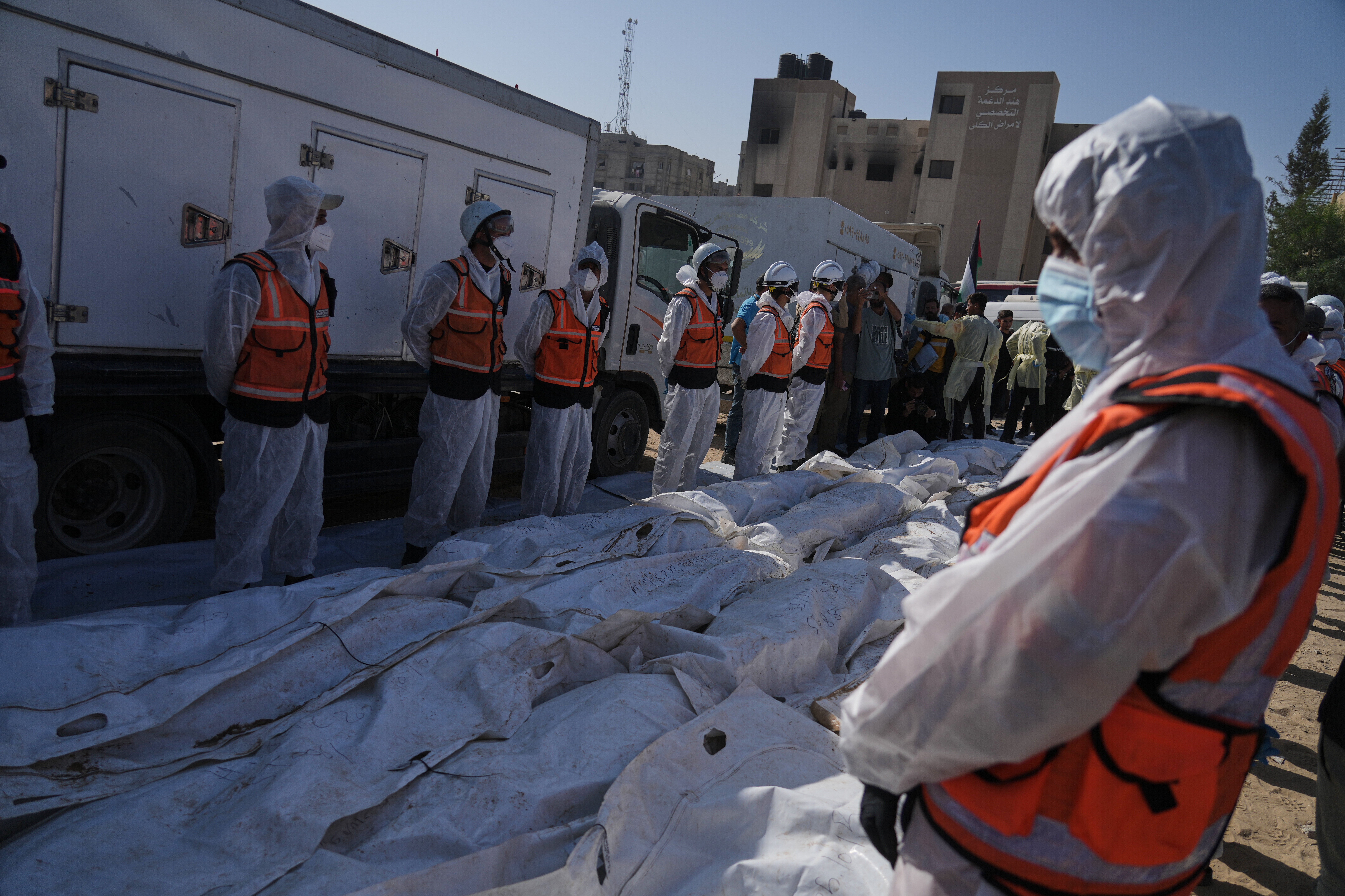 Mideast Wars Gaza Bodies