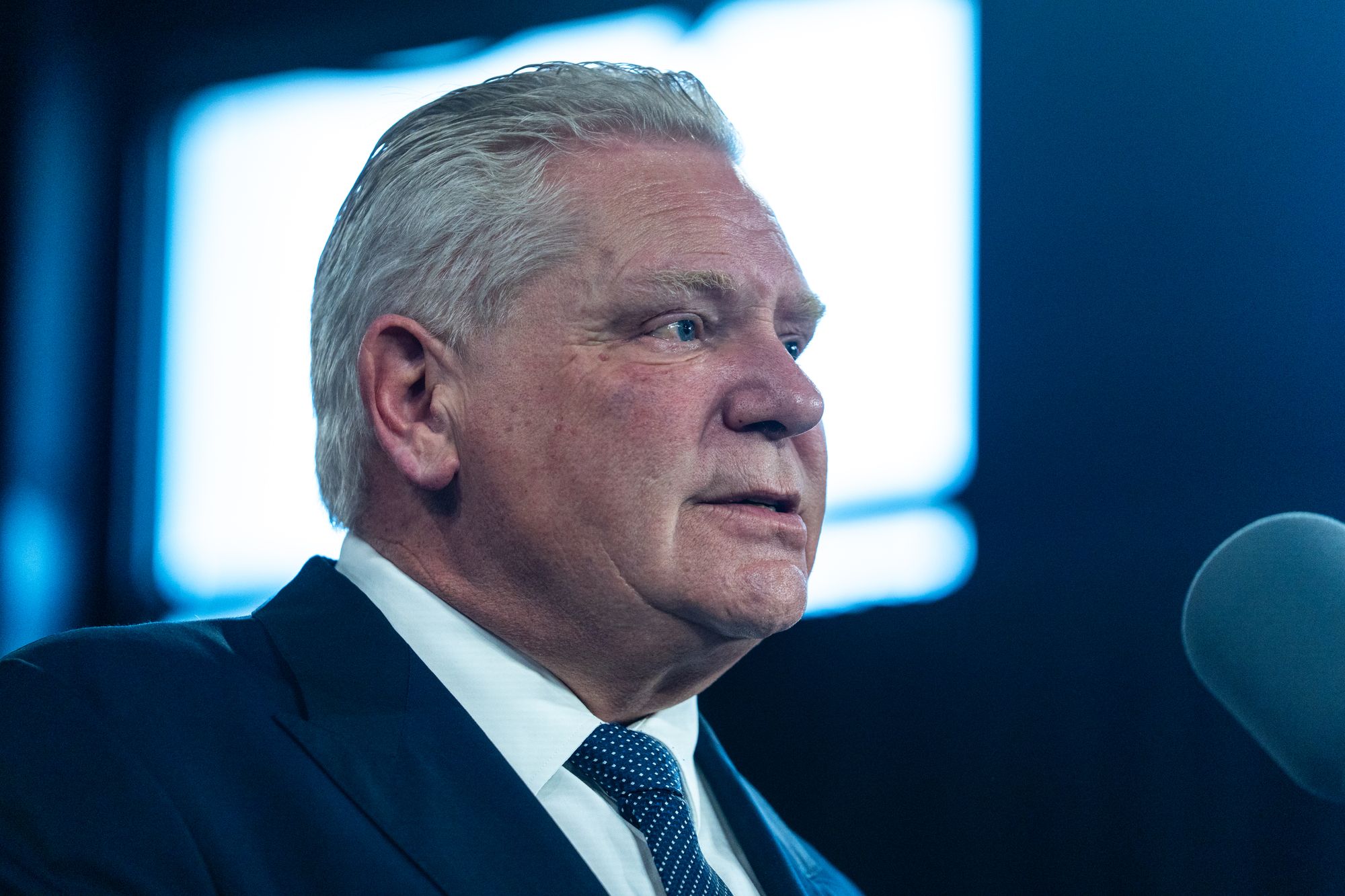 Doug Ford, the premier of Ontario, pictured at a conference in March this year